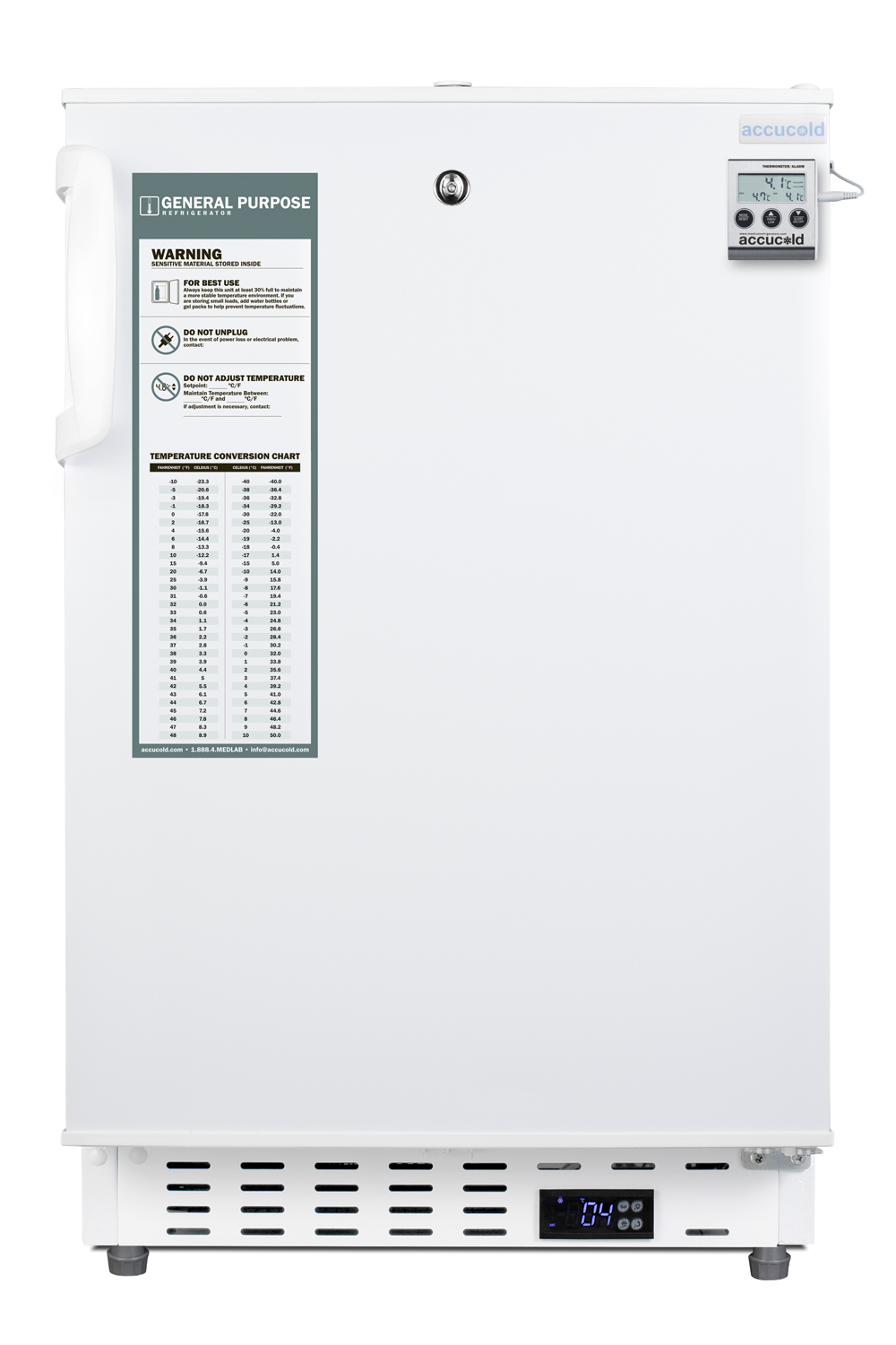 Summit 20 Wide Built-In Healthcare All-Refrigerator, ADA Compliant