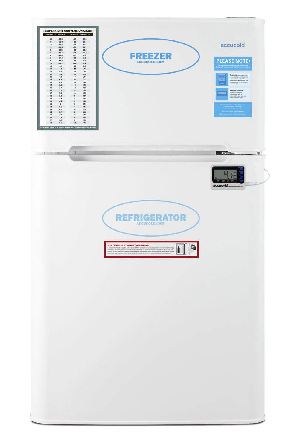 Summit 19 Wide General Purpose Refrigerator-Freezer, ADA Height