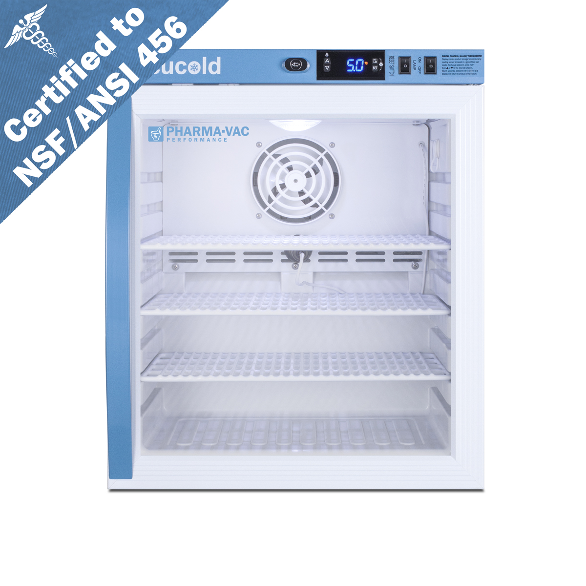 Summit 1 Cu.Ft. Compact Vaccine Refrigerator, Certified to NSF/ANSI 456 Vaccine Storage Standard