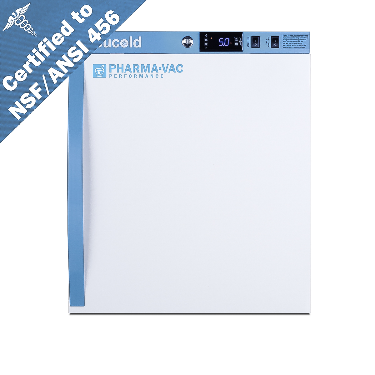 Summit 2 Cu.Ft. Compact Vaccine Refrigerator, Certified to NSF/ANSI 456 Vaccine Storage Standard