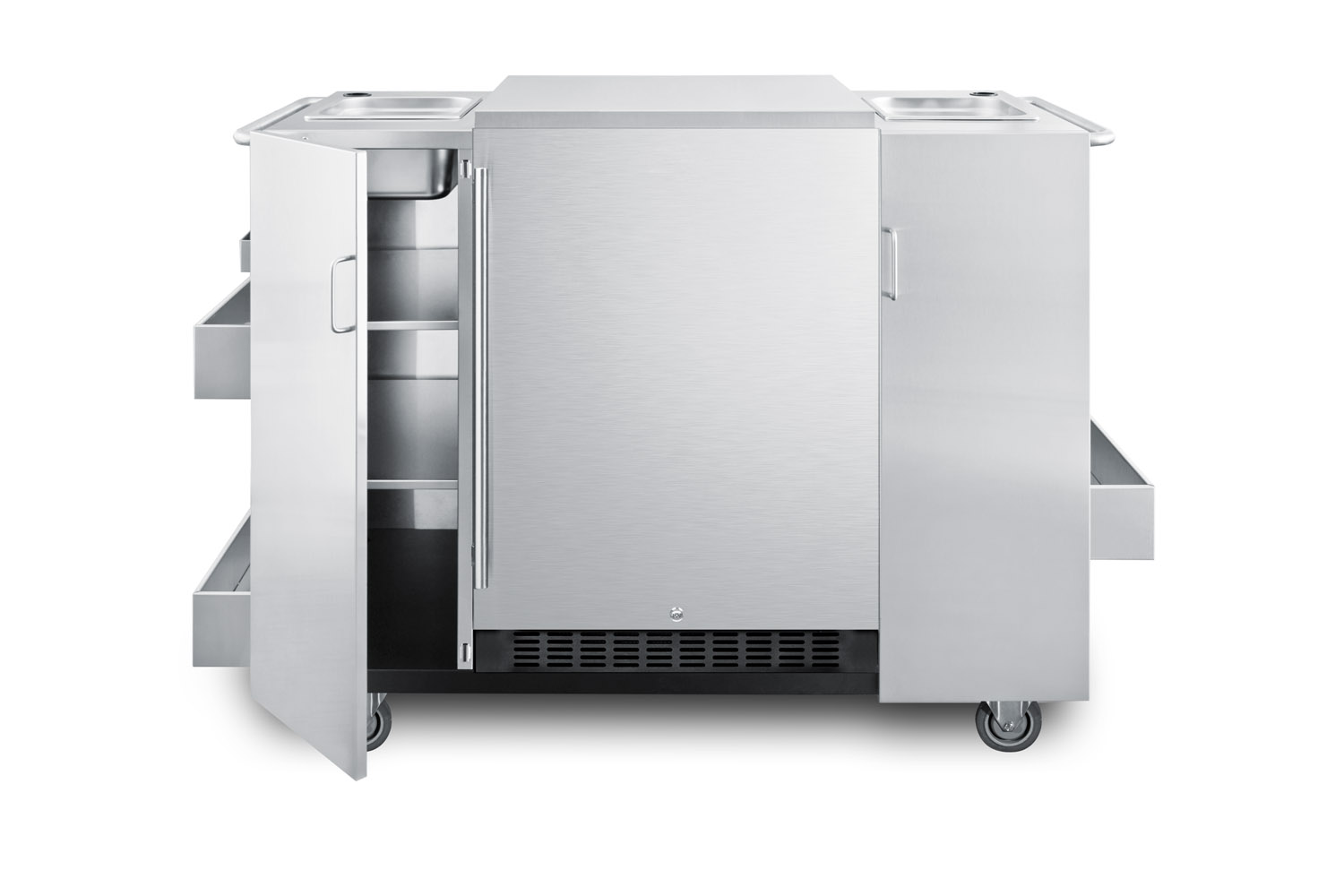 Summit Outdoor Cart with Refrigerator