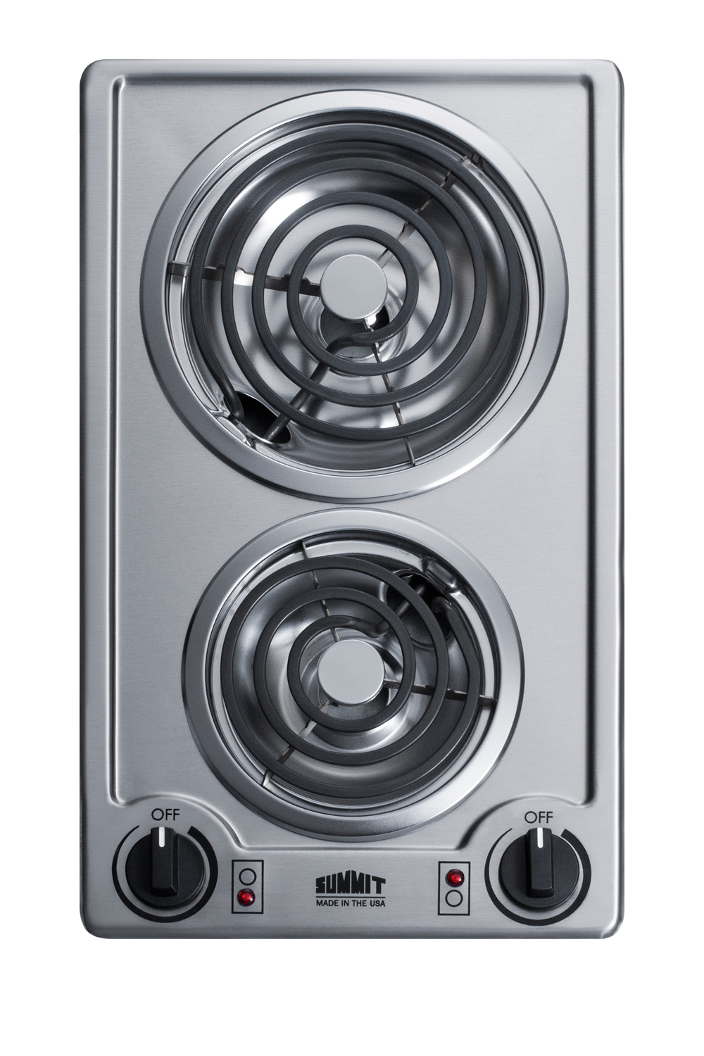 Summit 12 Wide 115V 2-Burner Coil Cooktop
