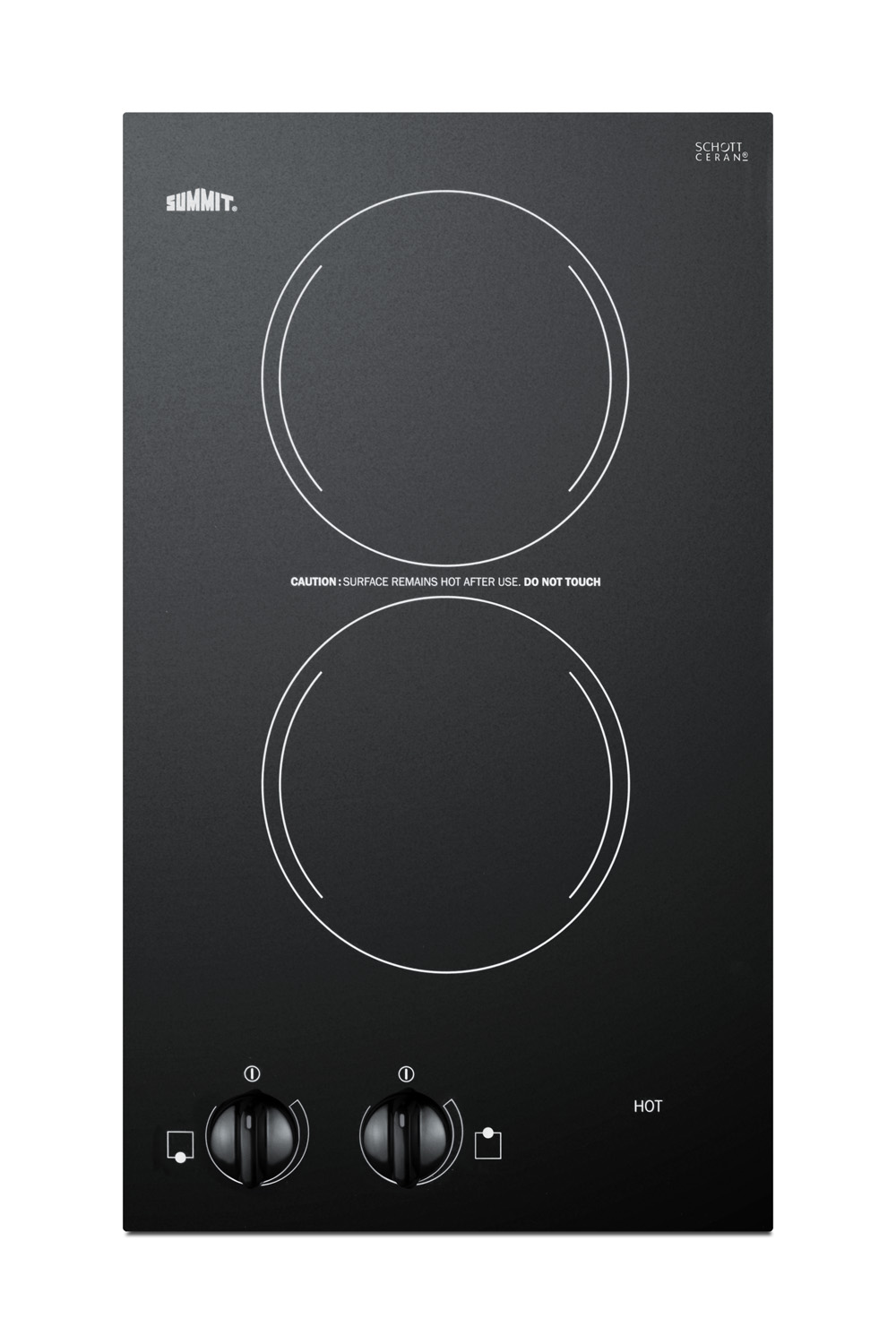 Summit 12 Wide 230V 2-Burner Radiant Cooktop