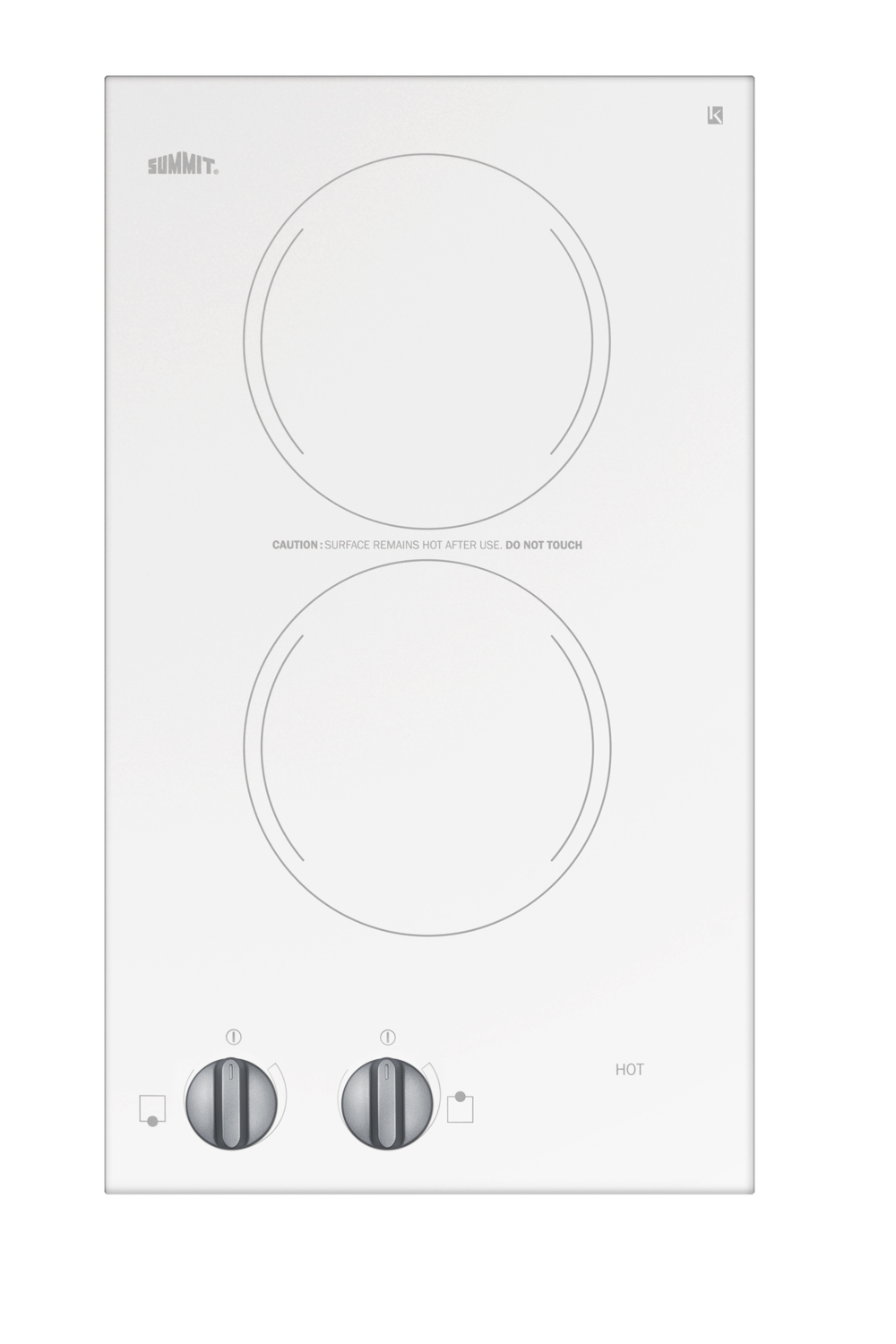 Summit 12 Wide 220-240V 2-Burner Radiant Cooktop