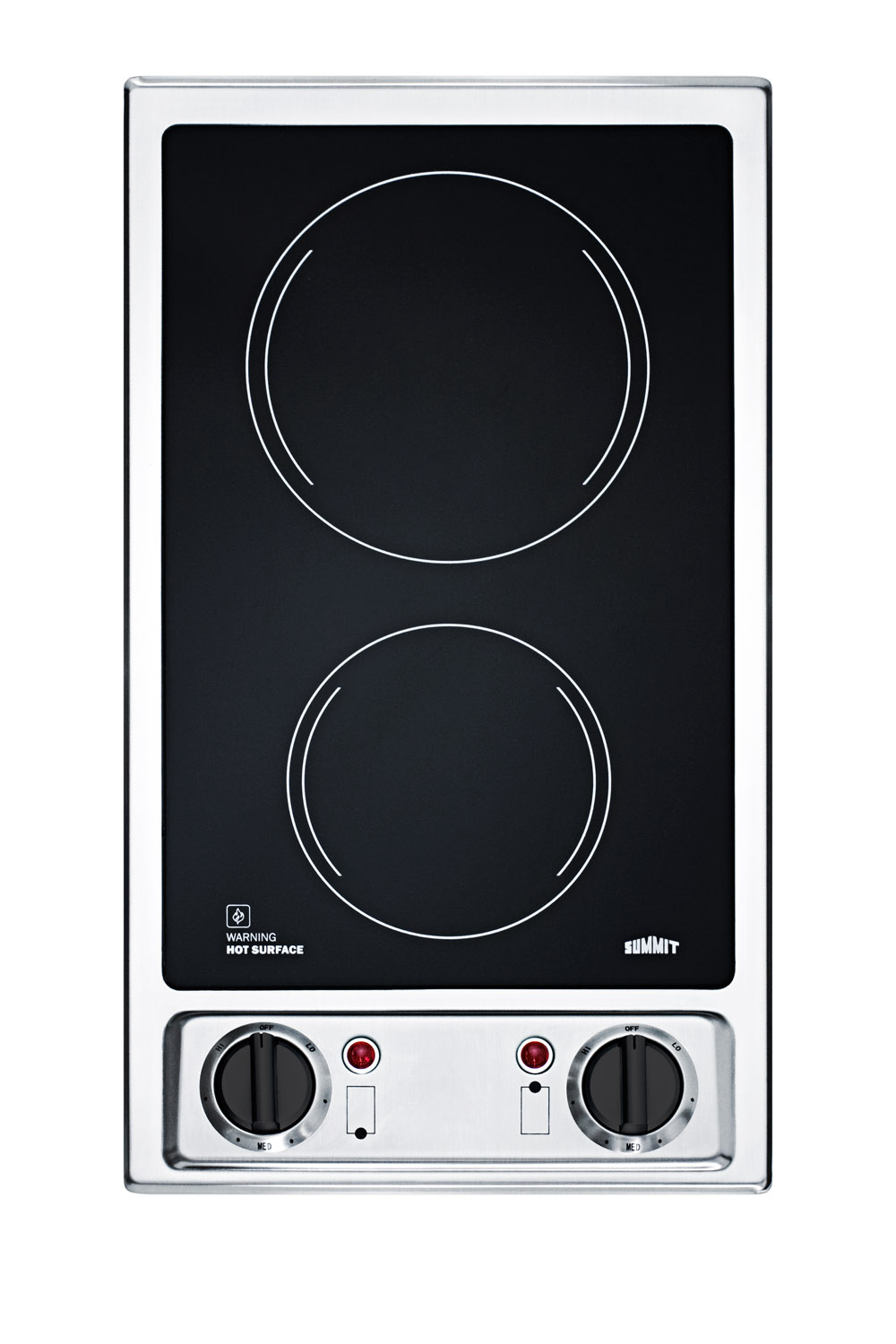 Summit 12 Wide 115V 2-Burner Radiant Cooktop