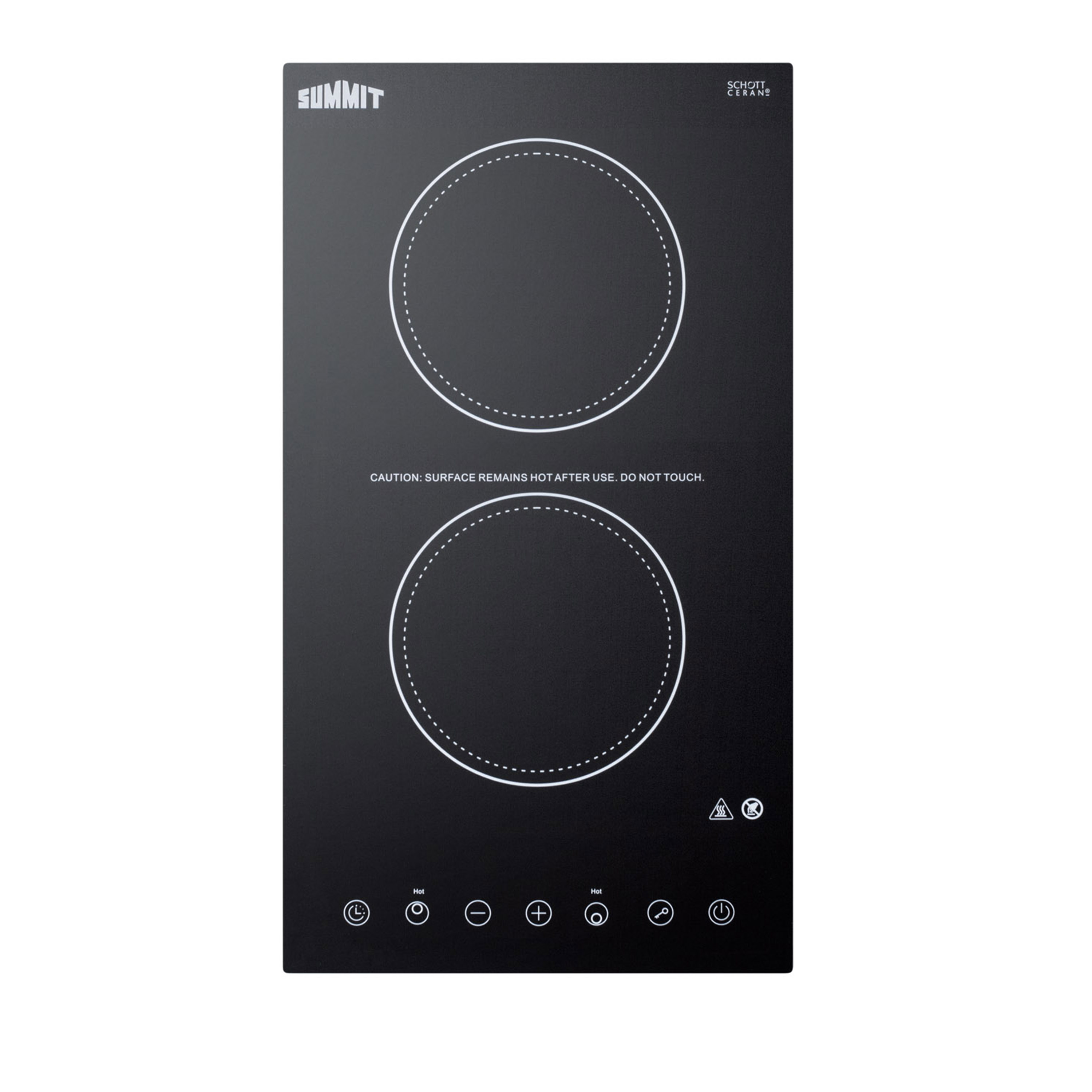 Summit 12 Wide 115V 2-Burner Radiant Cooktop