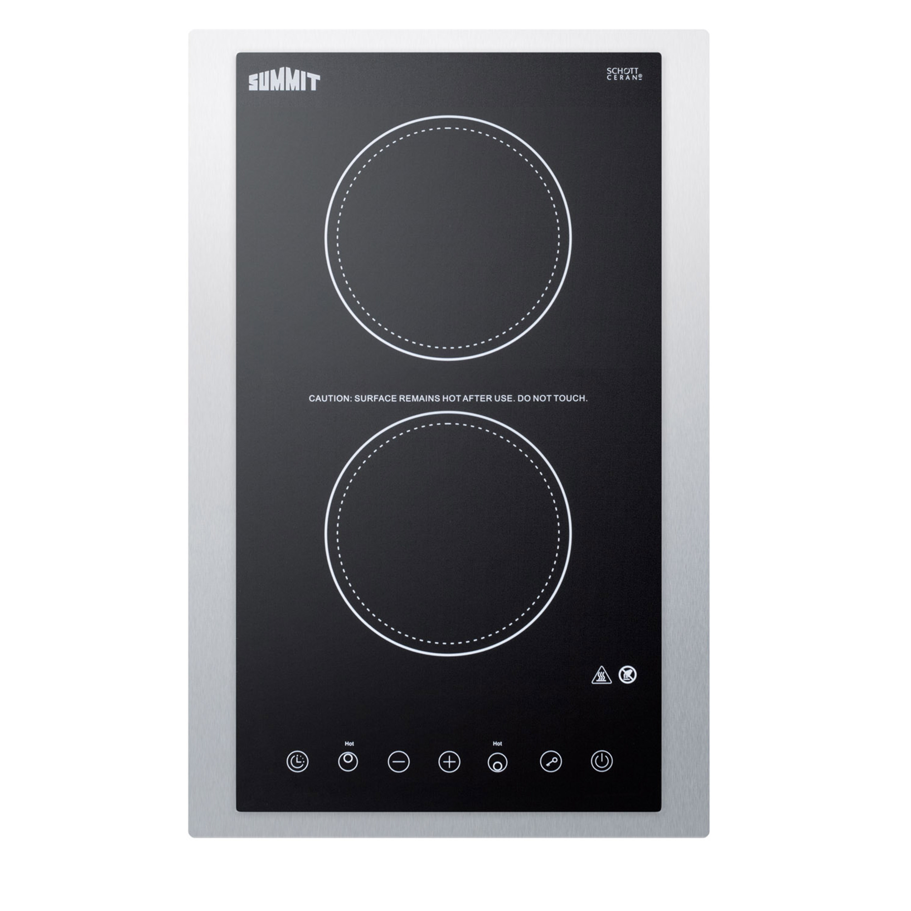 Summit 15 Wide 115V 2-Burner Radiant Cooktop