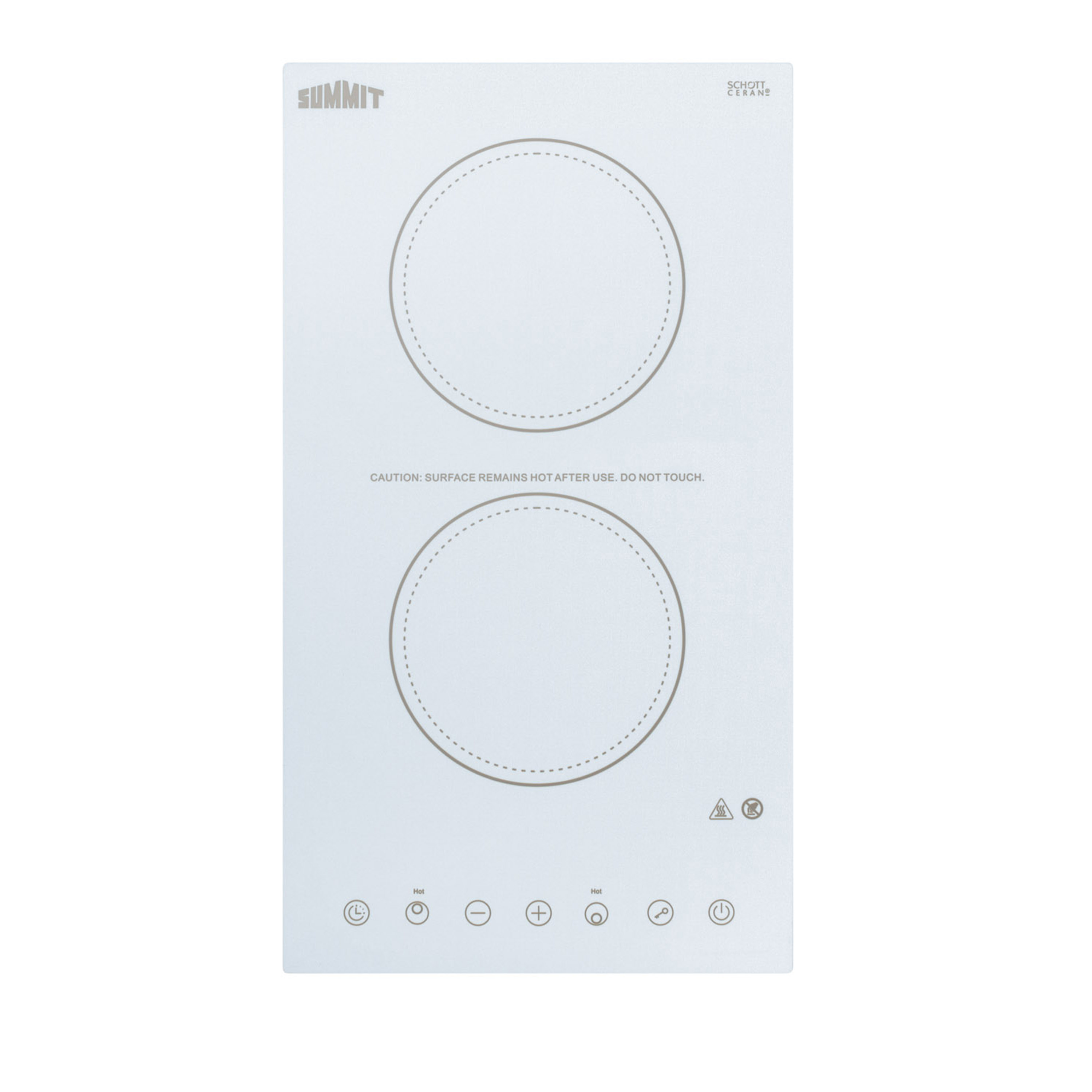 Summit 12 Wide 115V 2-Burner Radiant Cooktop