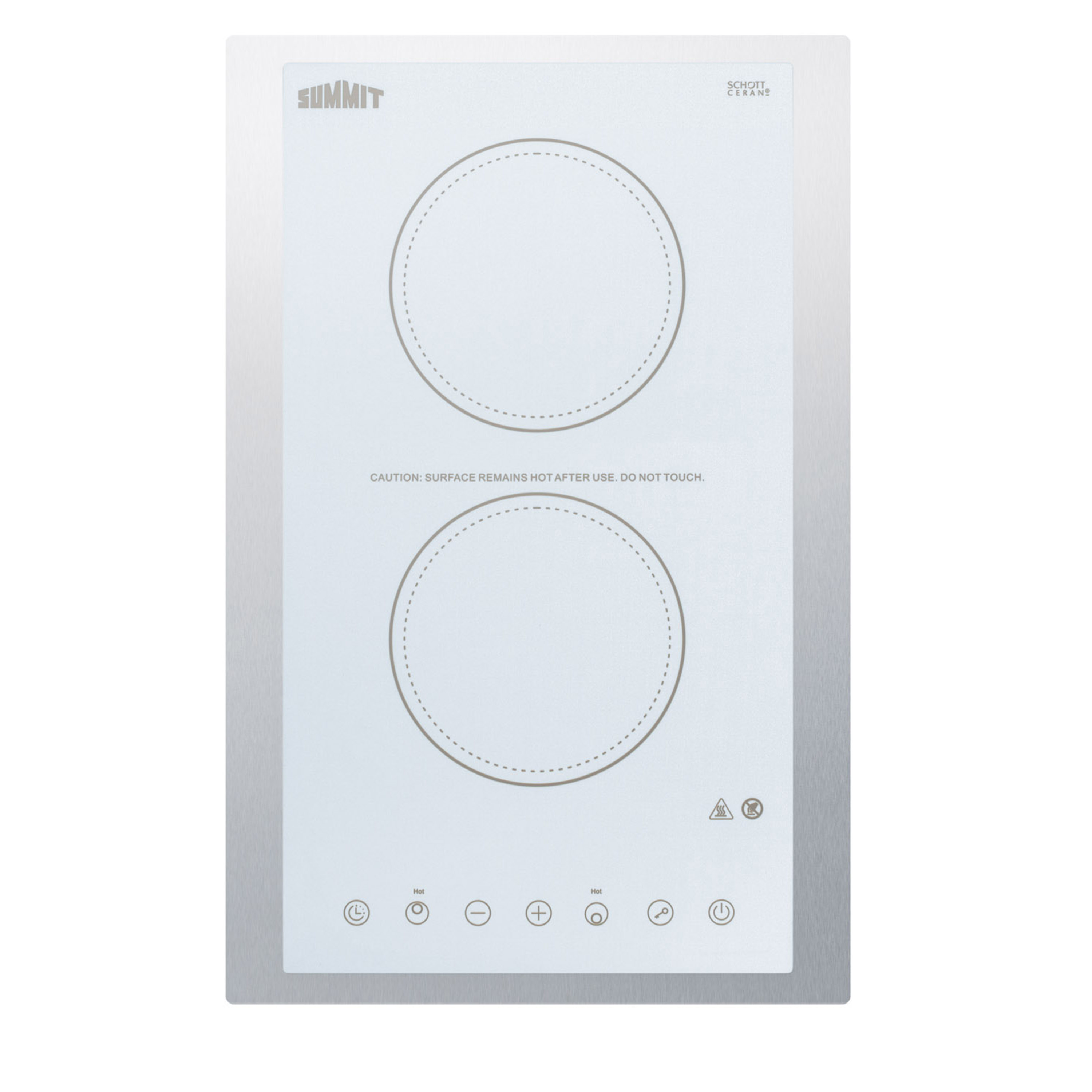 Summit 15 Wide 115V 2-Burner Radiant Cooktop