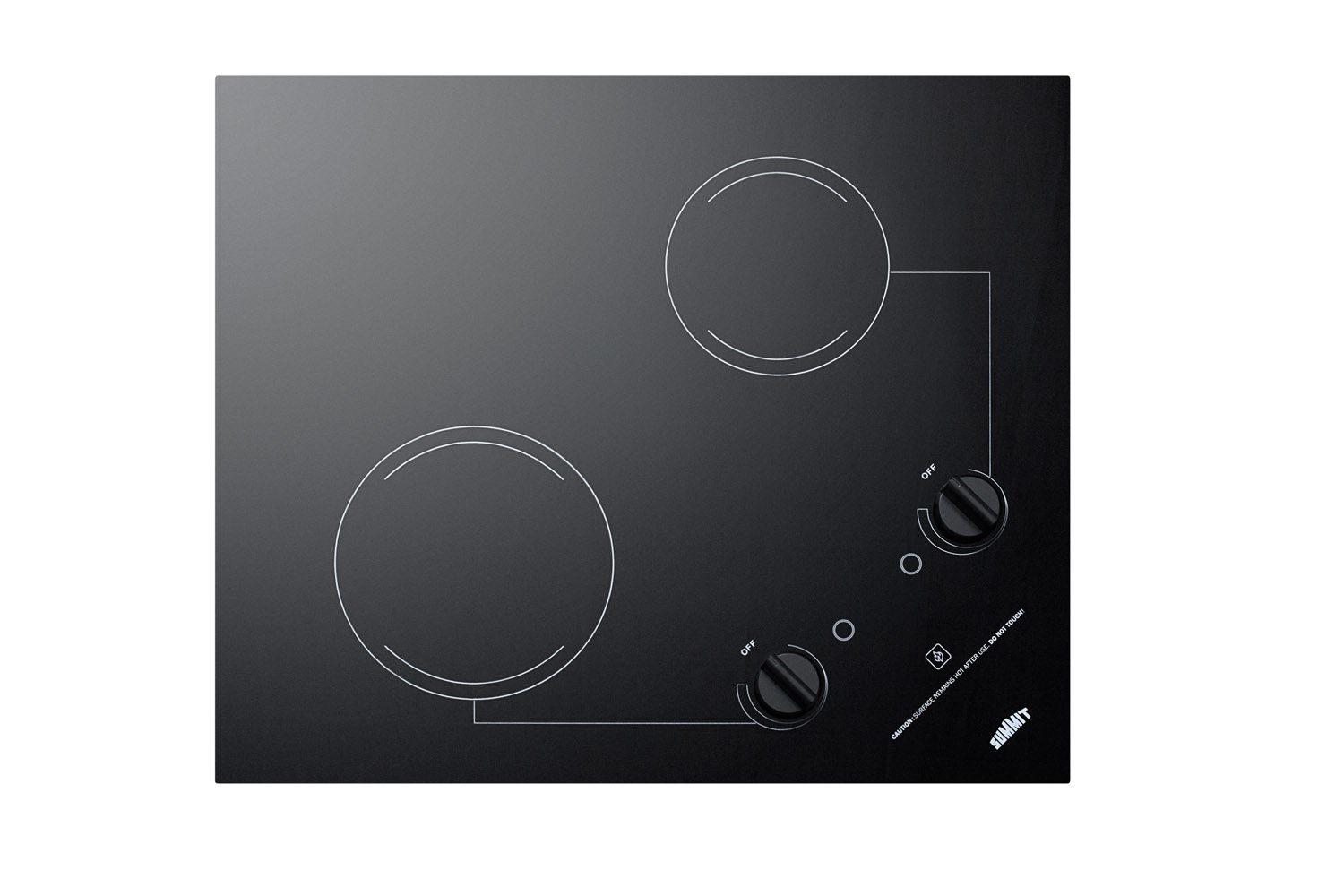 Summit 21 Wide 230V 2-Burner Radiant Cooktop
