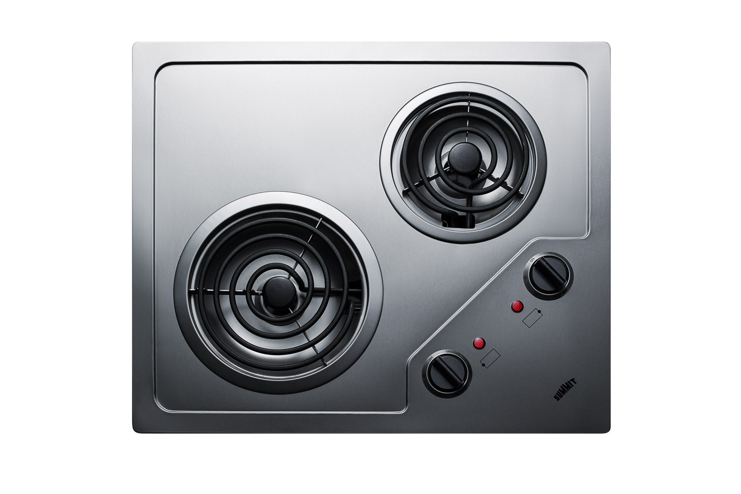 Summit 21 Wide 230V 2-Burner Coil Cooktop