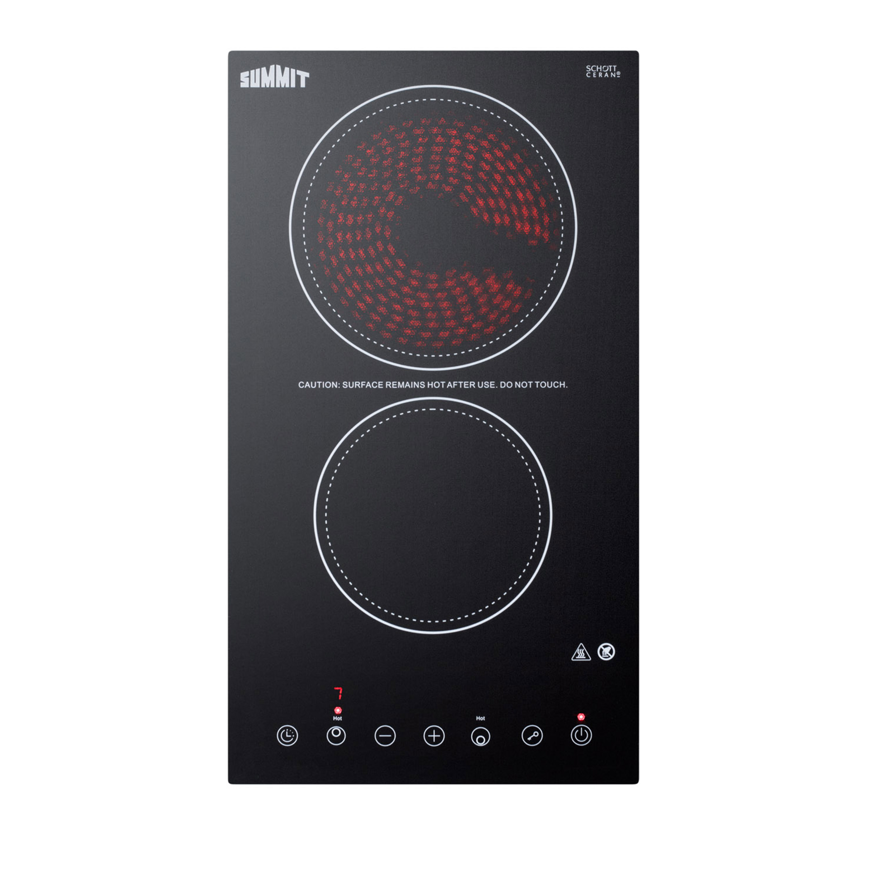 Summit 12 Wide 230V 2-Burner Radiant Cooktop