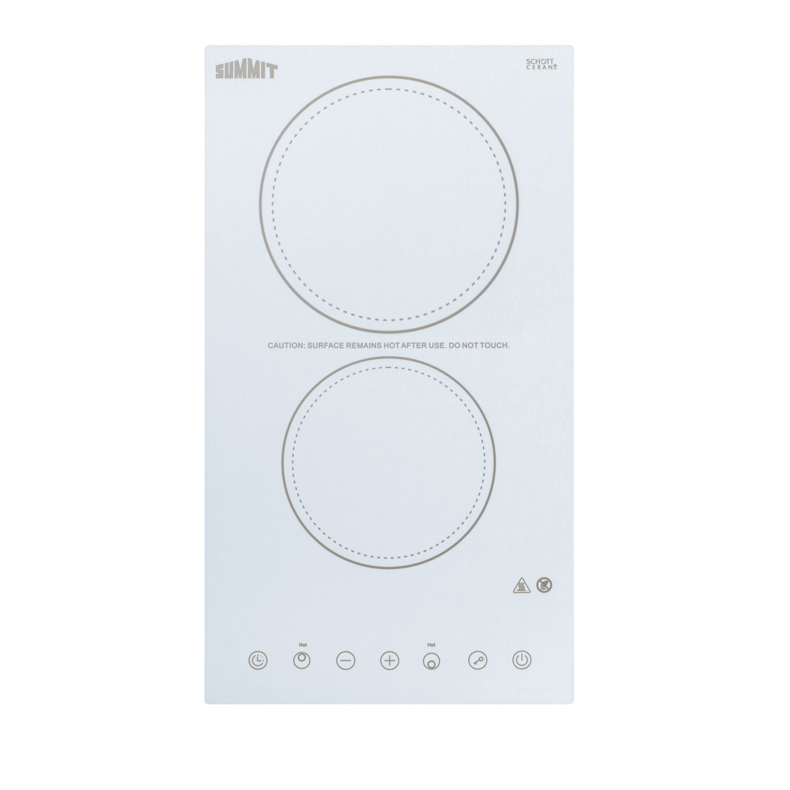 Summit 12 Wide 230V 2-Burner Radiant Cooktop