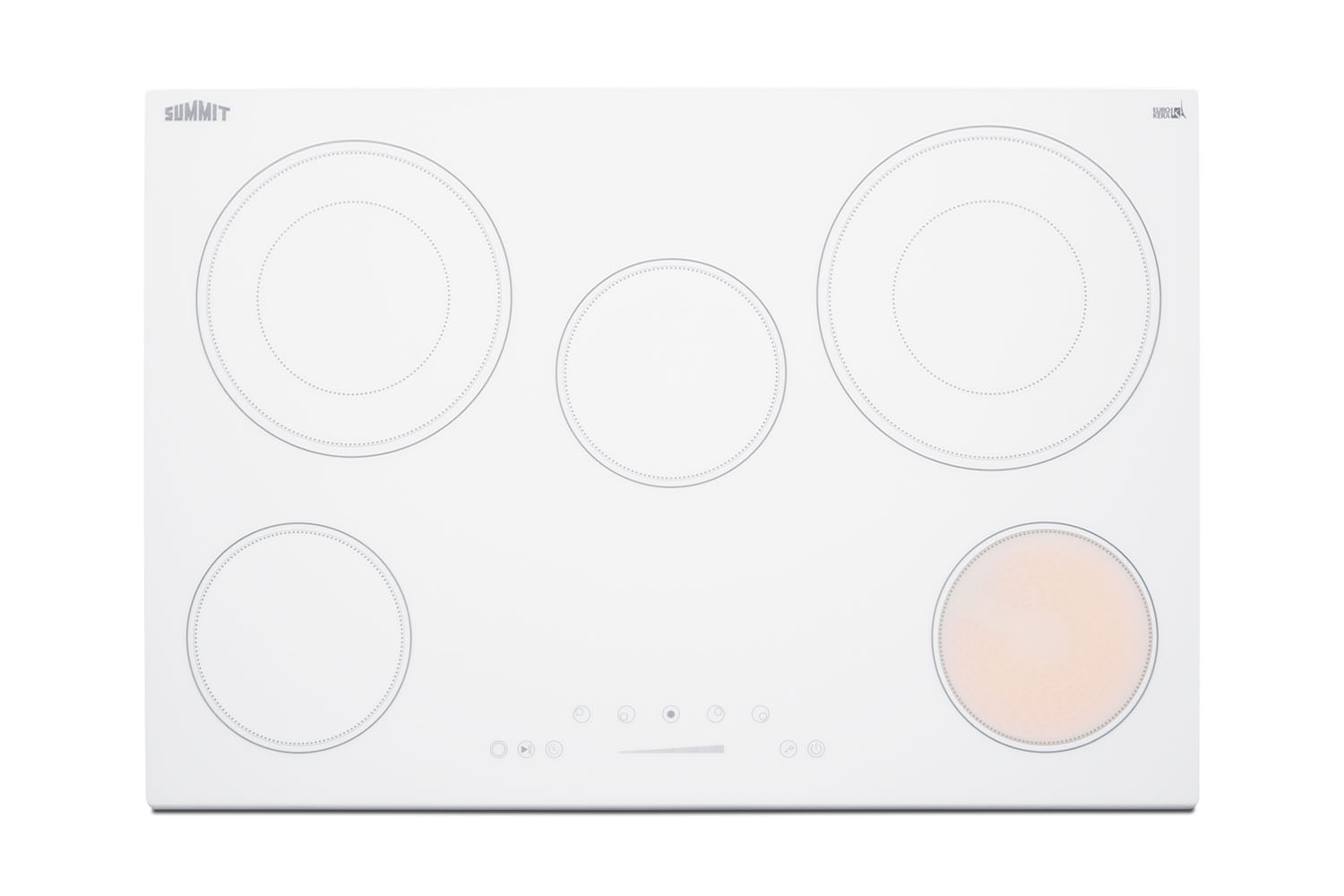Summit 30 Wide 208-240V 5-Burner Radiant Cooktop