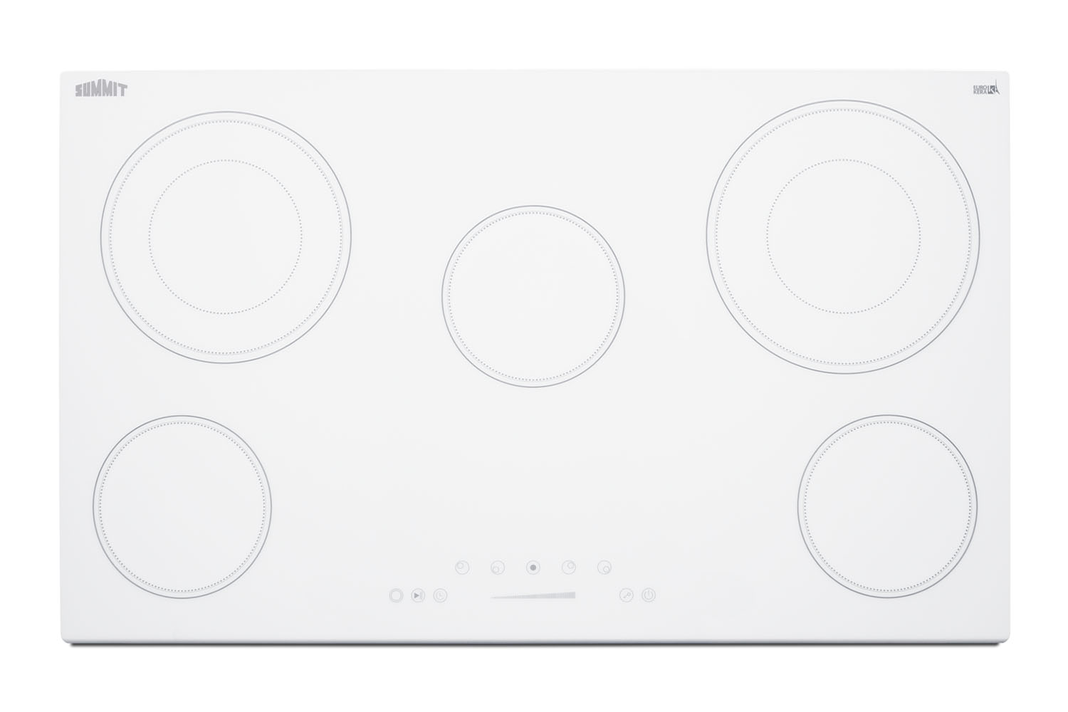 Summit 36 Wide 208-240V 5-Burner Radiant Cooktop