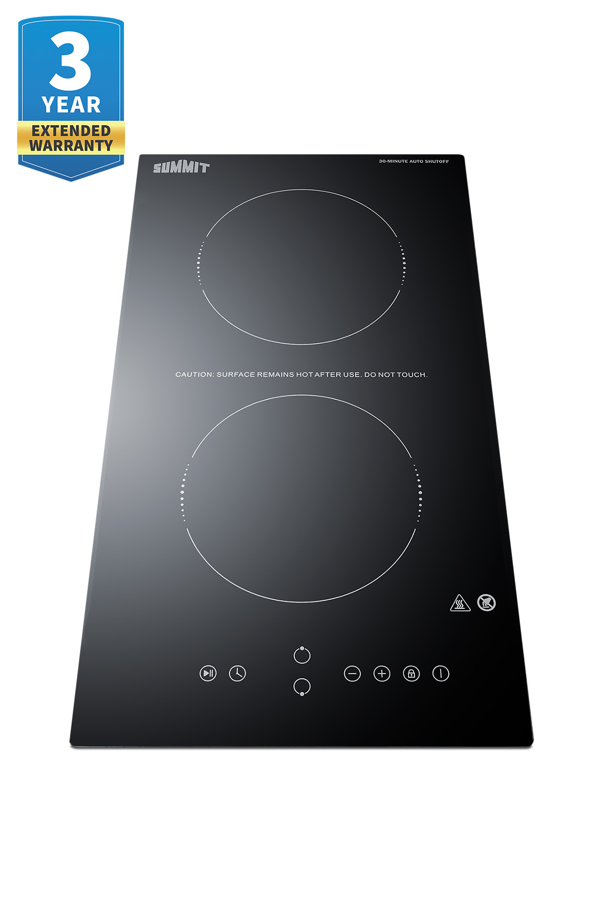 Model: CRH2BT30115 | Summit 12 Wide 115V 2-Burner Radiant Cooktop With Safety Shutoff