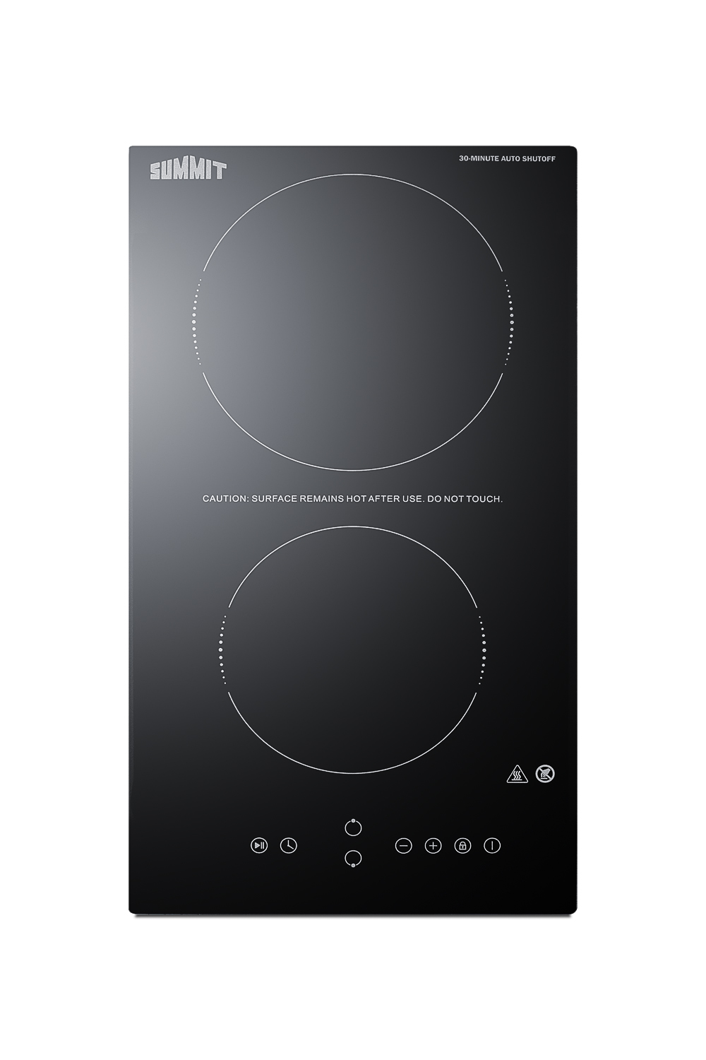 Summit 12 Wide 230V 2-Burner Radiant Cooktop With Safety Shutoff