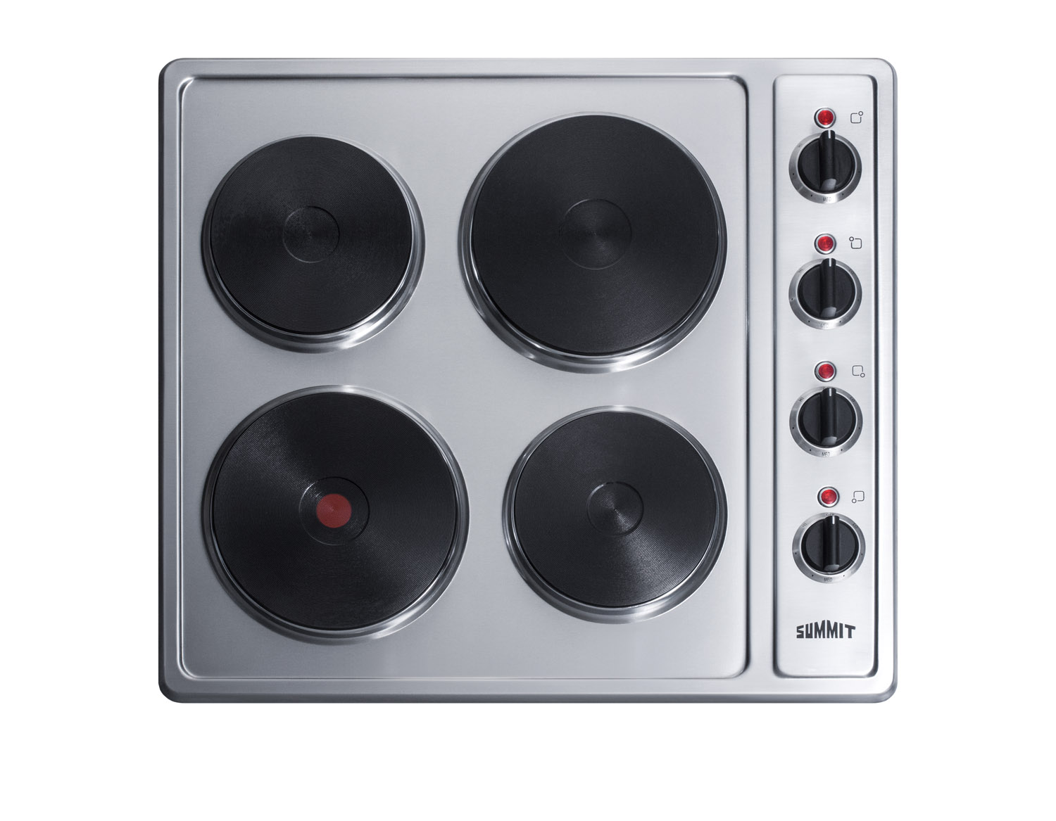 Summit 24 Wide 230V 4-Burner Solid Disk Cooktop