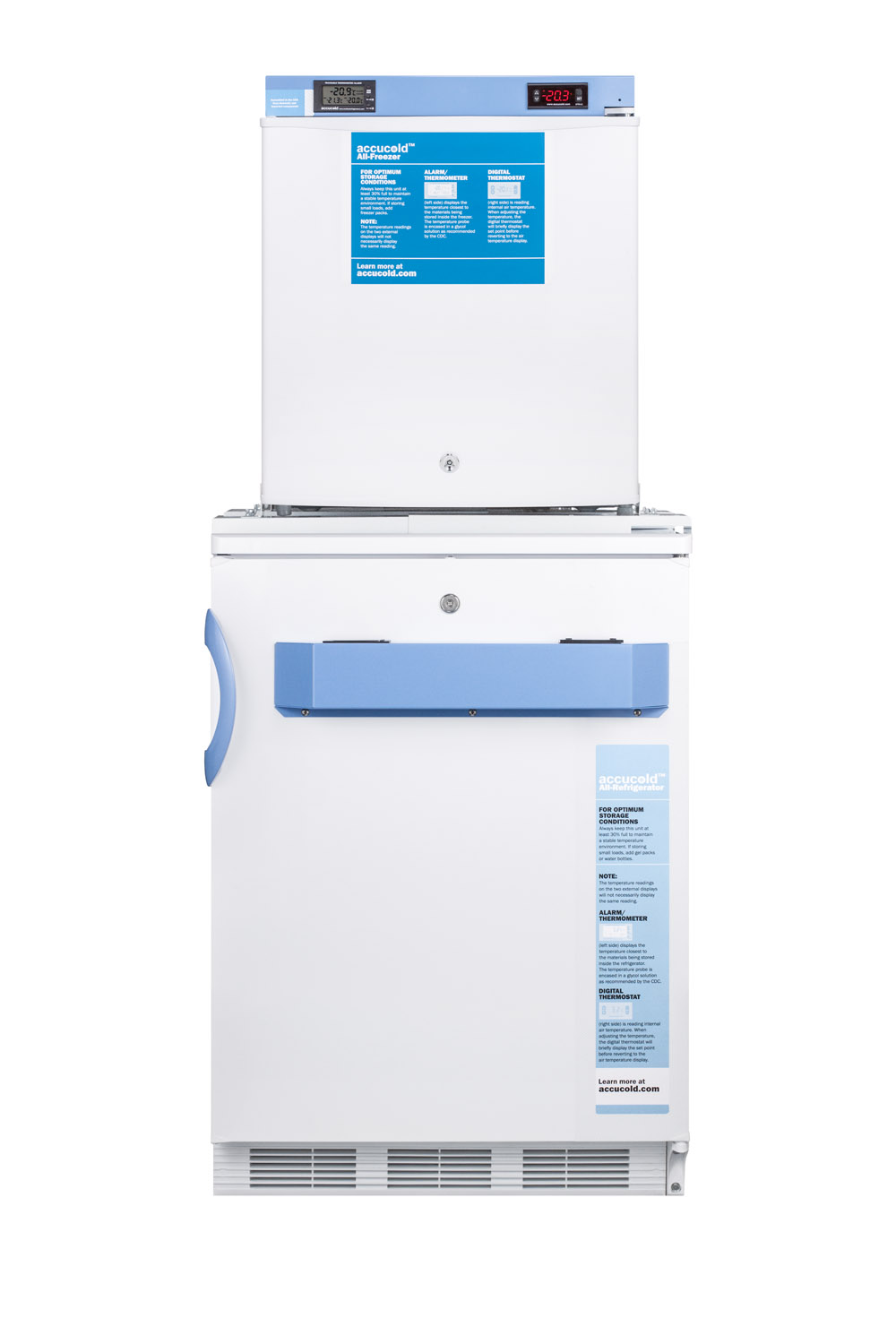 Summit 24 Wide All-Refrigerator/All-Freezer Combination