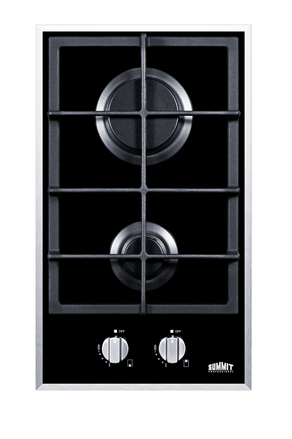 Summit 12 Wide 2-Burner Gas Cooktop