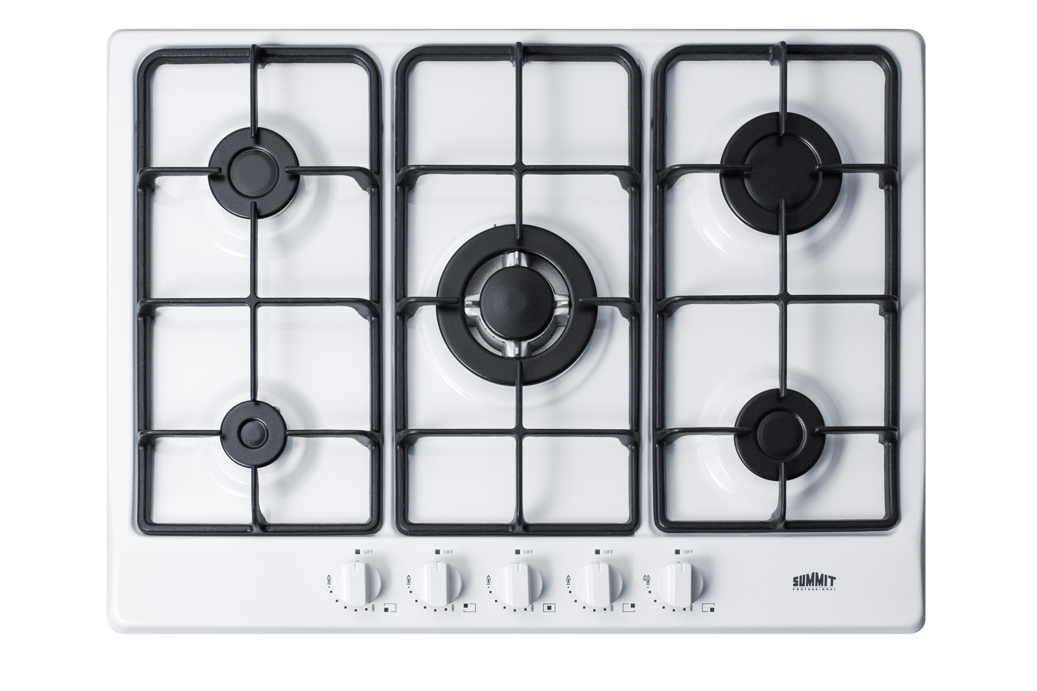 Summit 27 Wide 5-Burner Gas Cooktop