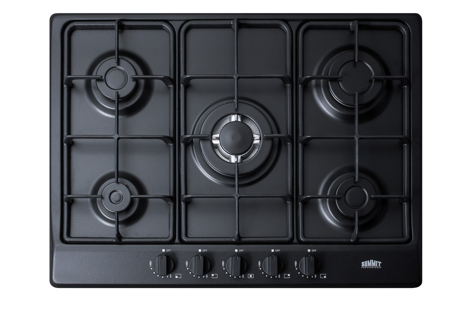 Summit 27 Wide 5-Burner Gas Cooktop
