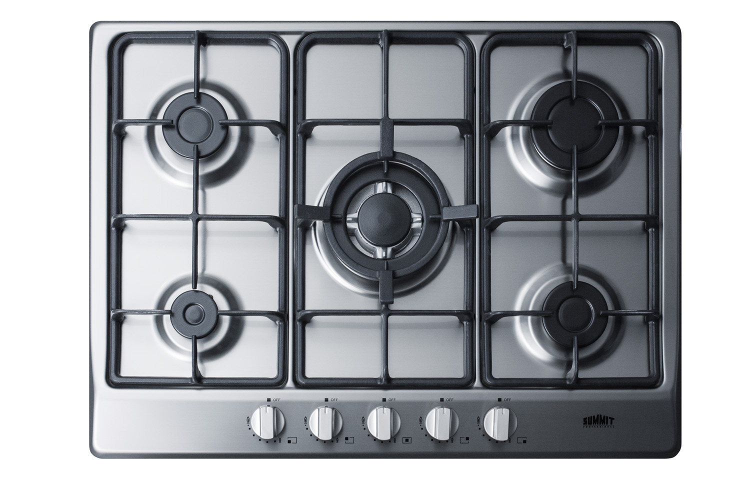 Summit 27 Wide 5-Burner Gas Cooktop