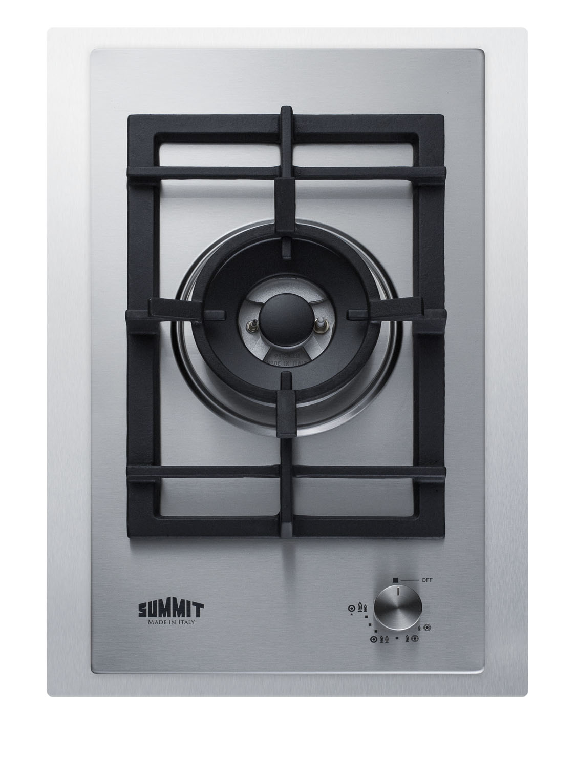 Summit 15 Wide 1-Burner Gas Cooktop In Stainless Steel