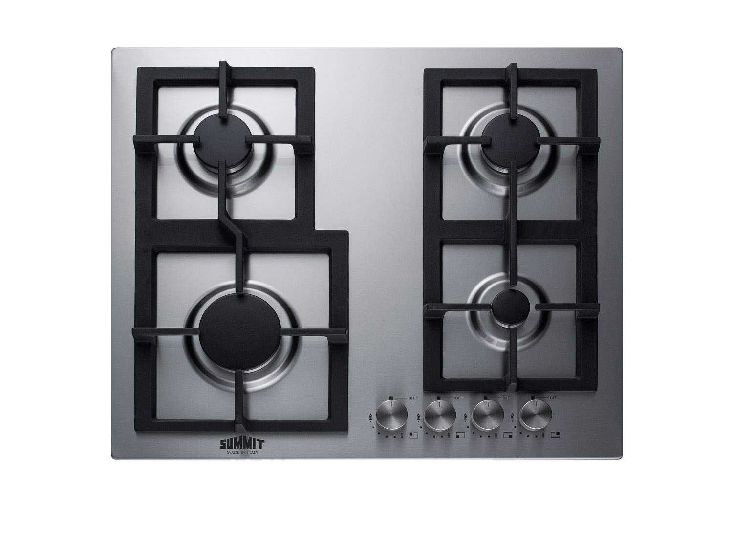 Summit 24 Wide 4-Burner Gas Cooktop In Stainless Steel