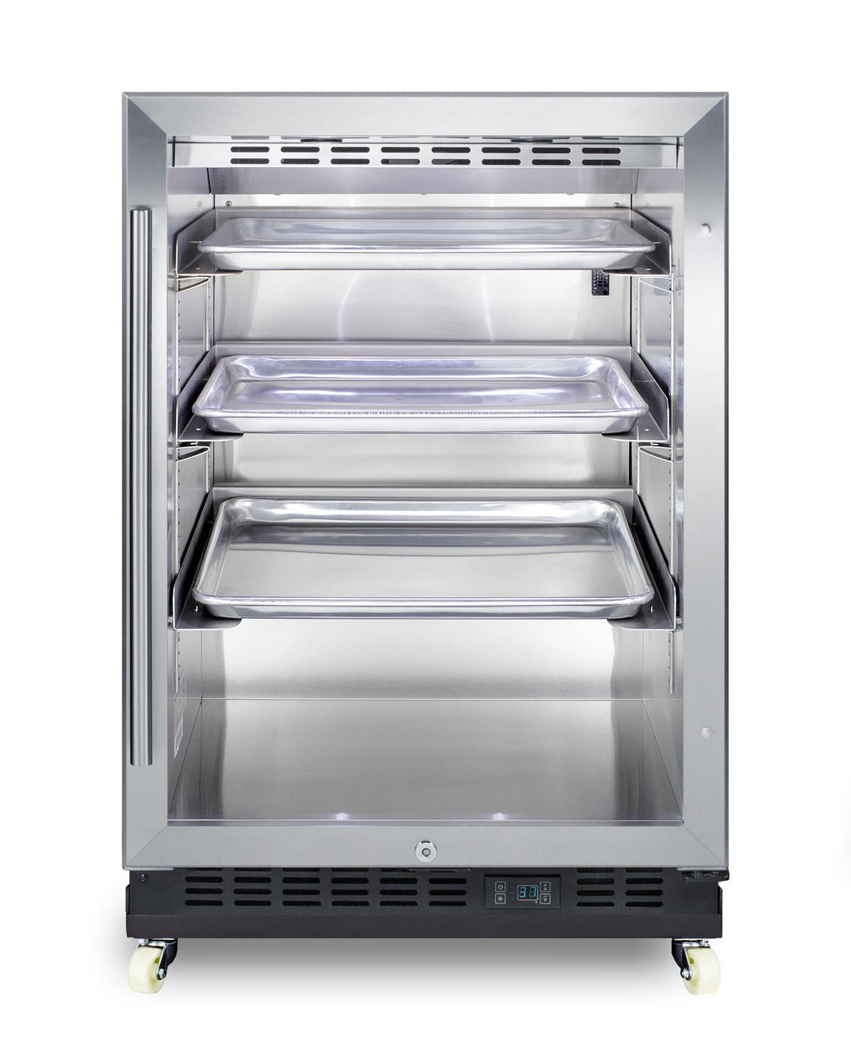 Summit 24 Wide Built-In Mini Reach-In Beverage Center with Dolly