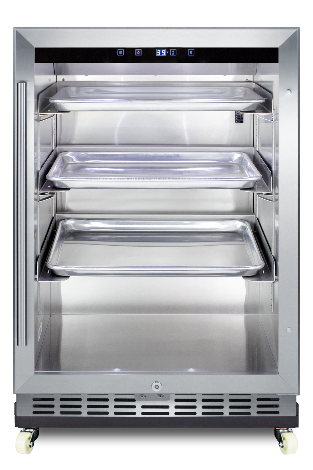 Summit 24 Wide Outdoor Mini Reach-In Beverage Center with Dolly