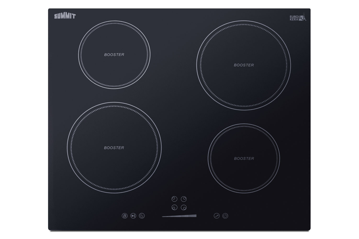 Summit 24 Wide 208-240V 4-Zone Induction Cooktop