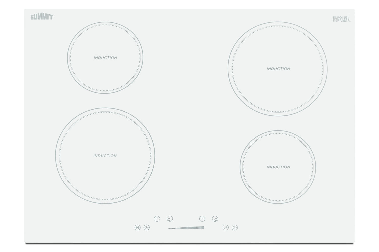 Summit 30 Wide 208-240V 4-Zone Induction Cooktop