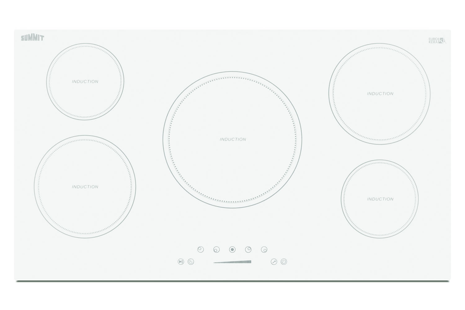 Summit 36 Wide 208-240V 5-Zone Induction Cooktop