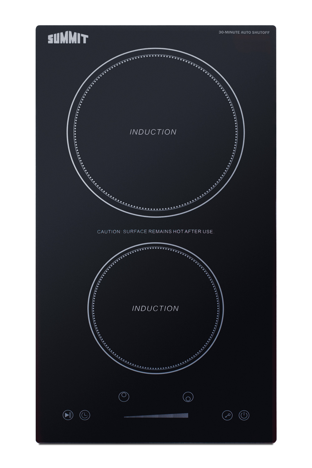 Summit 12 Wide 115V 2-Zone Induction Cooktop With Safety Shutoff