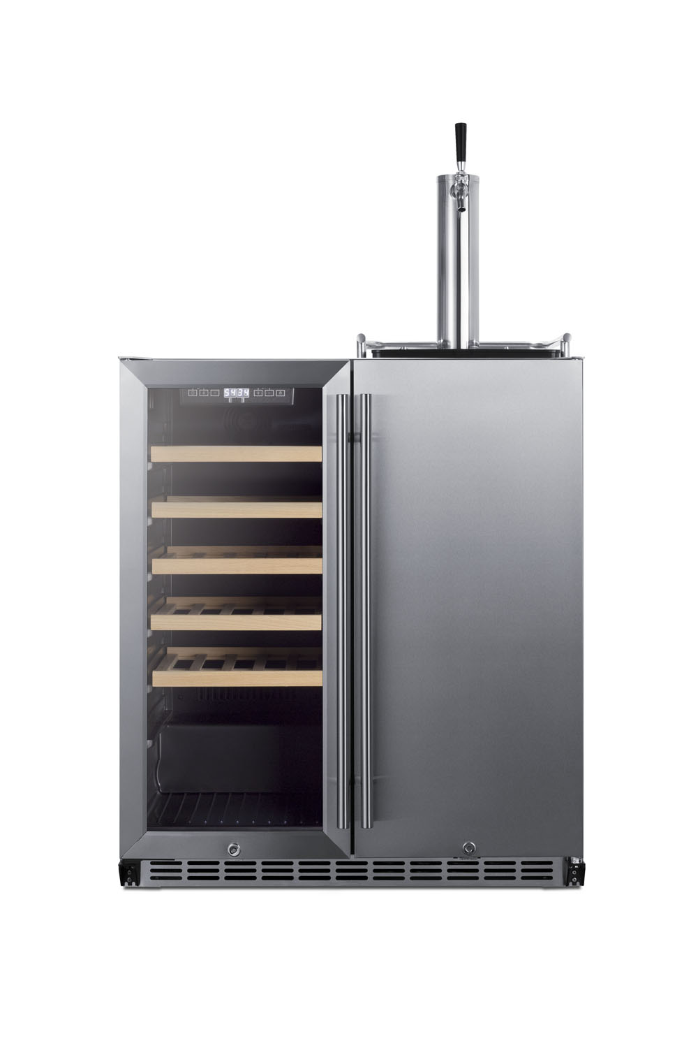 Summit 30 Wide Built-In Indoor/Outdoor Combination Wine Cellar/Kegerator