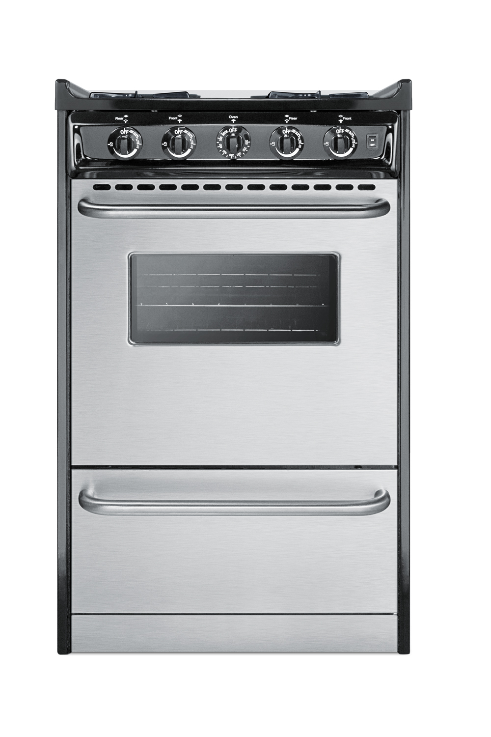 Summit 20 Wide Gas Range, Open Burners