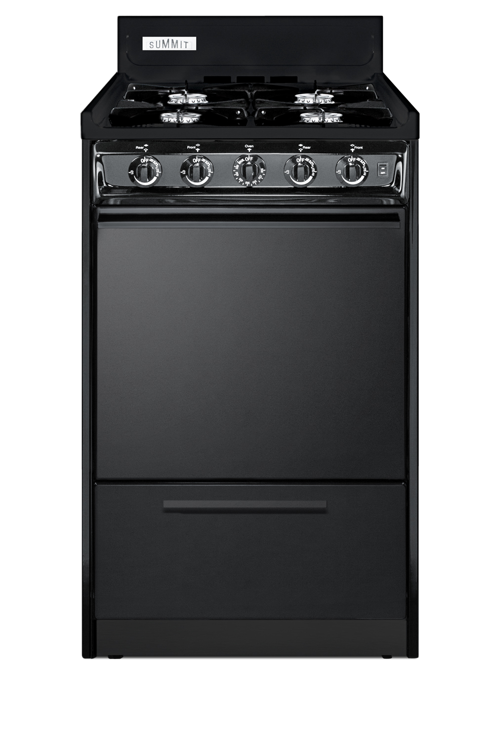 Summit 20 Wide Gas Range, Open Burners