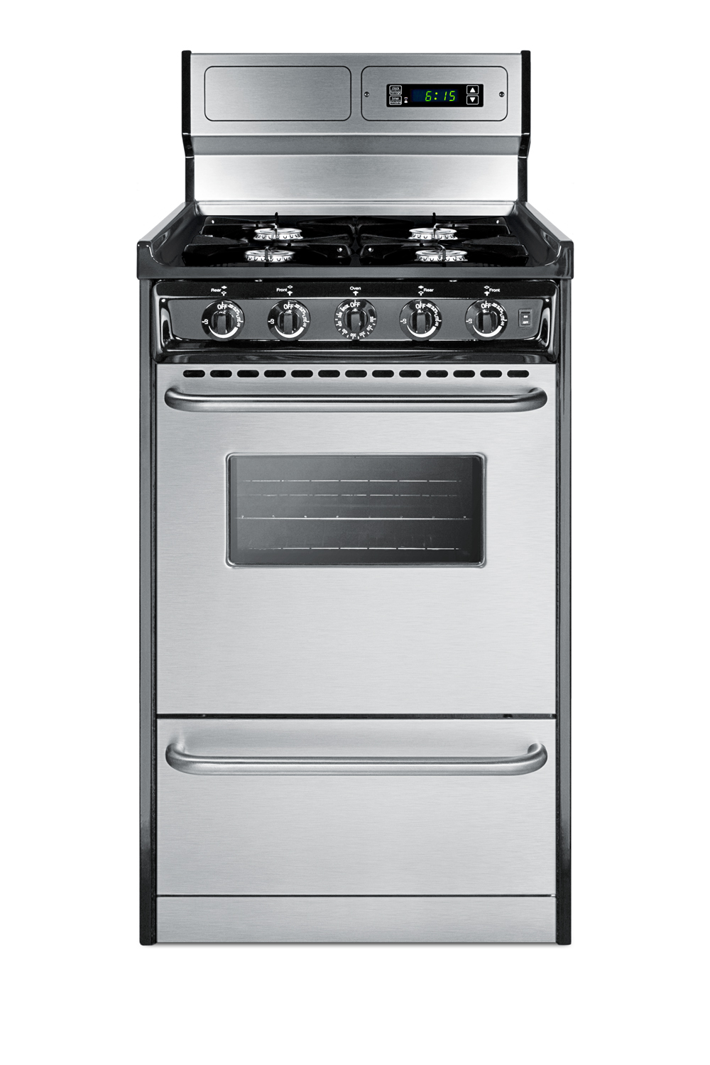 Summit 20 Wide Gas Range, Open Burners