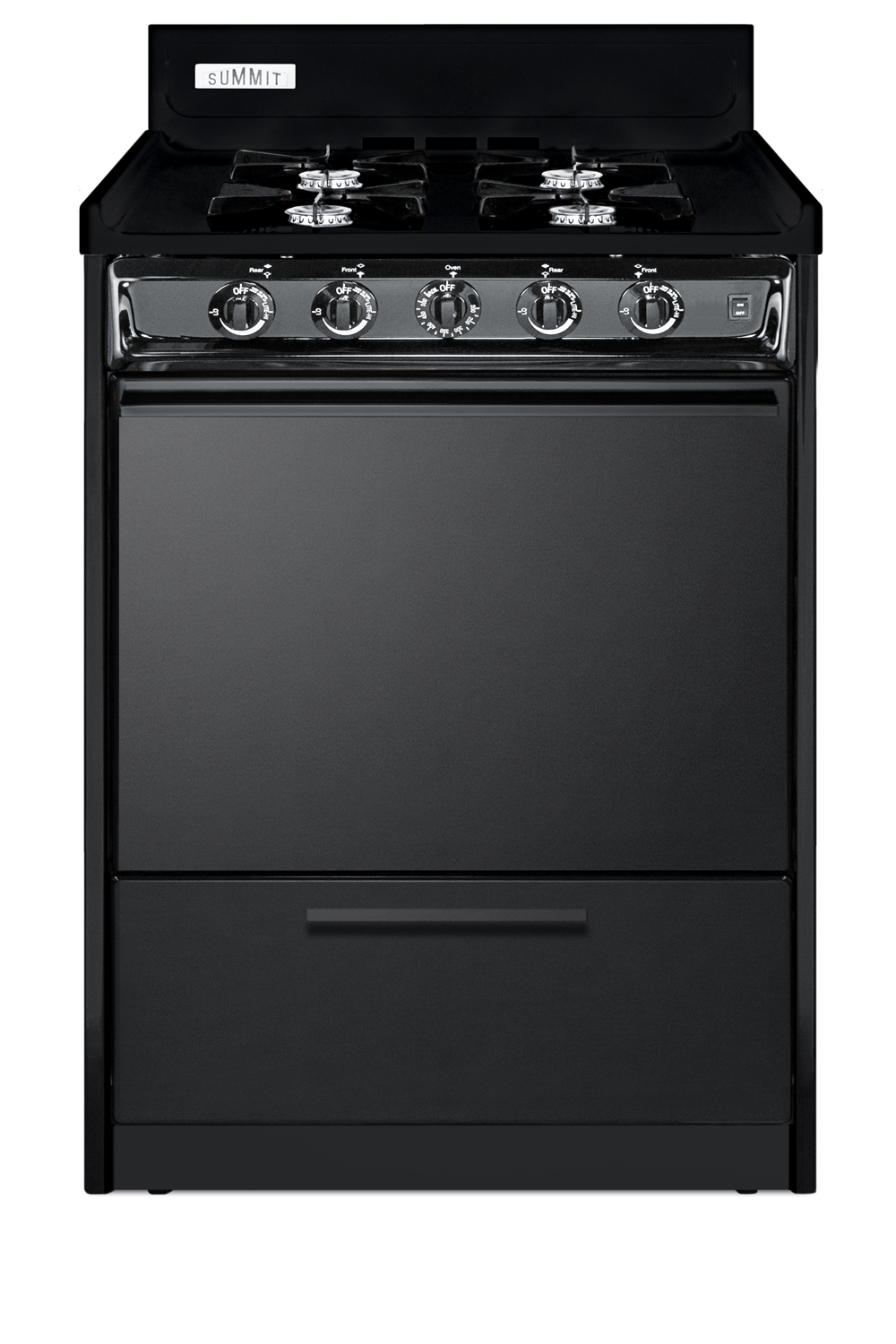 Summit 24 Wide Gas Range, Open Burners