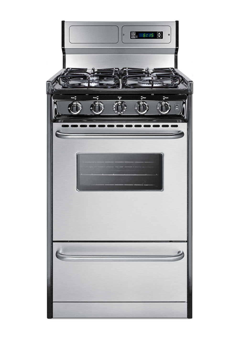 Summit 20 Wide Gas Range, Sealed Burners