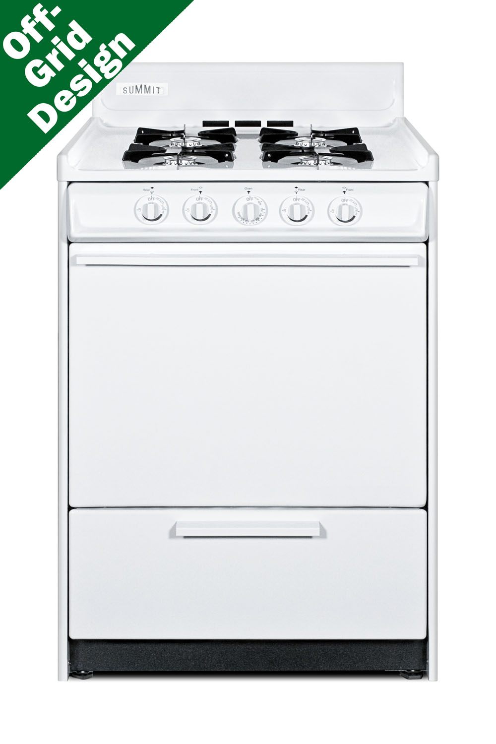 Summit 24 Wide Propane Gas Range, Battery Start