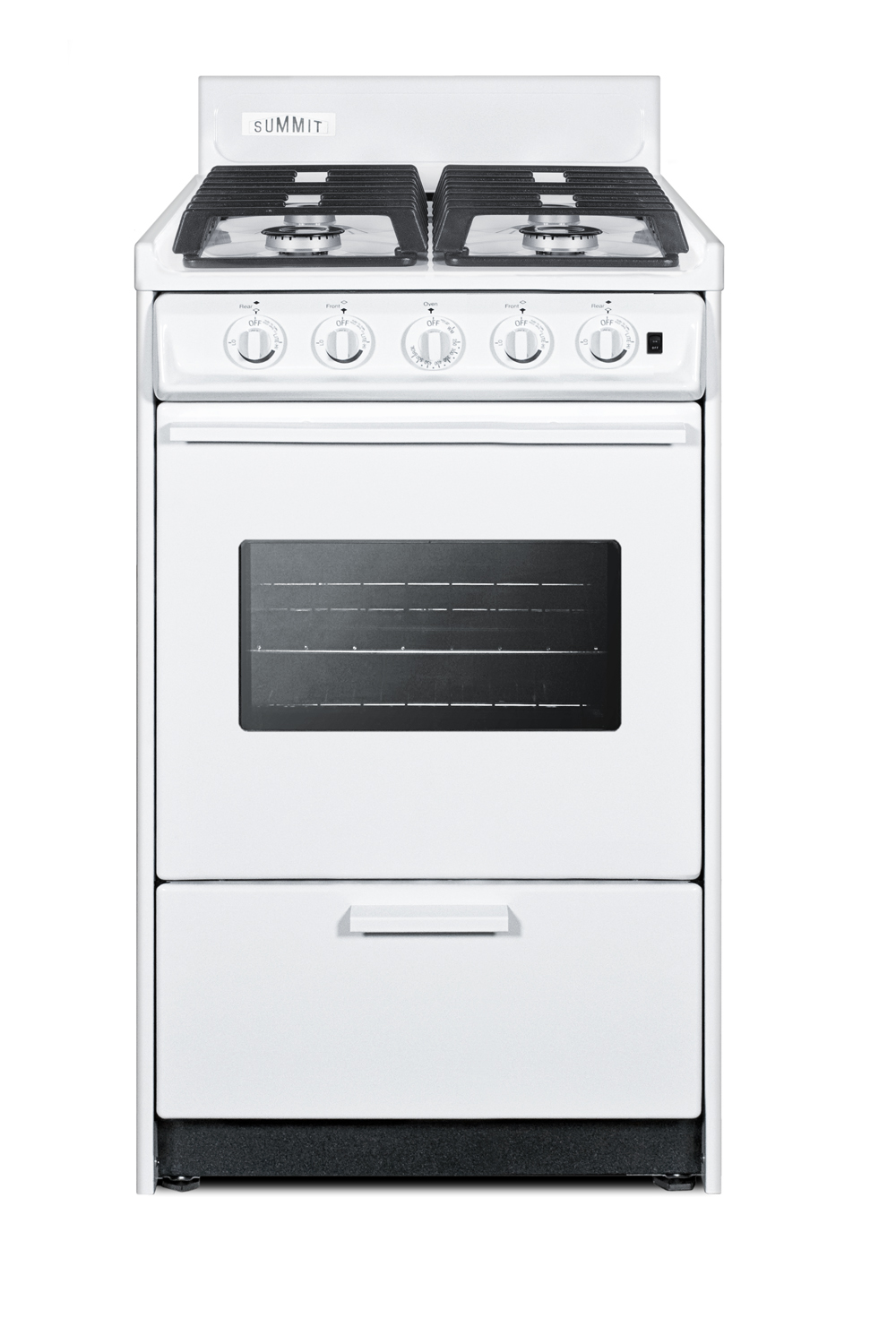 Summit 20 Wide Gas Range, Sealed Burners