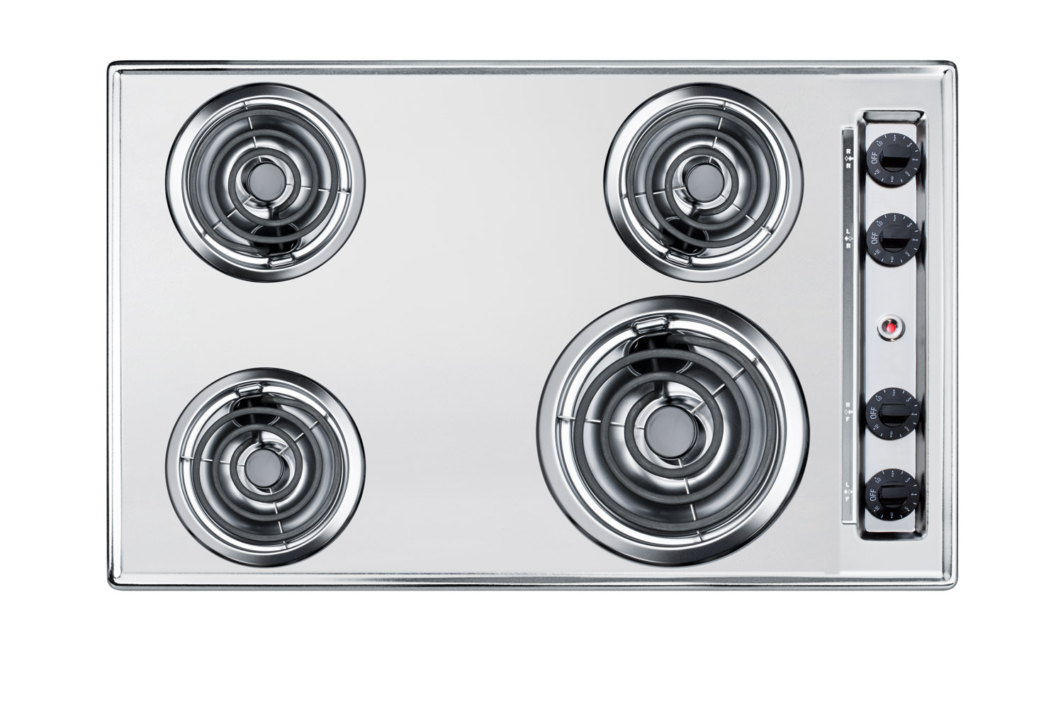 Summit 30 Wide 230V 4-Burner Coil Cooktop