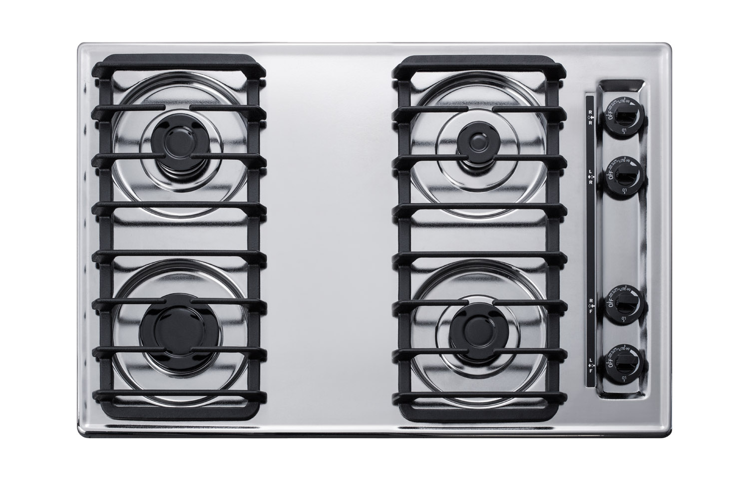 Summit 30 Wide 4-Burner Gas Cooktop