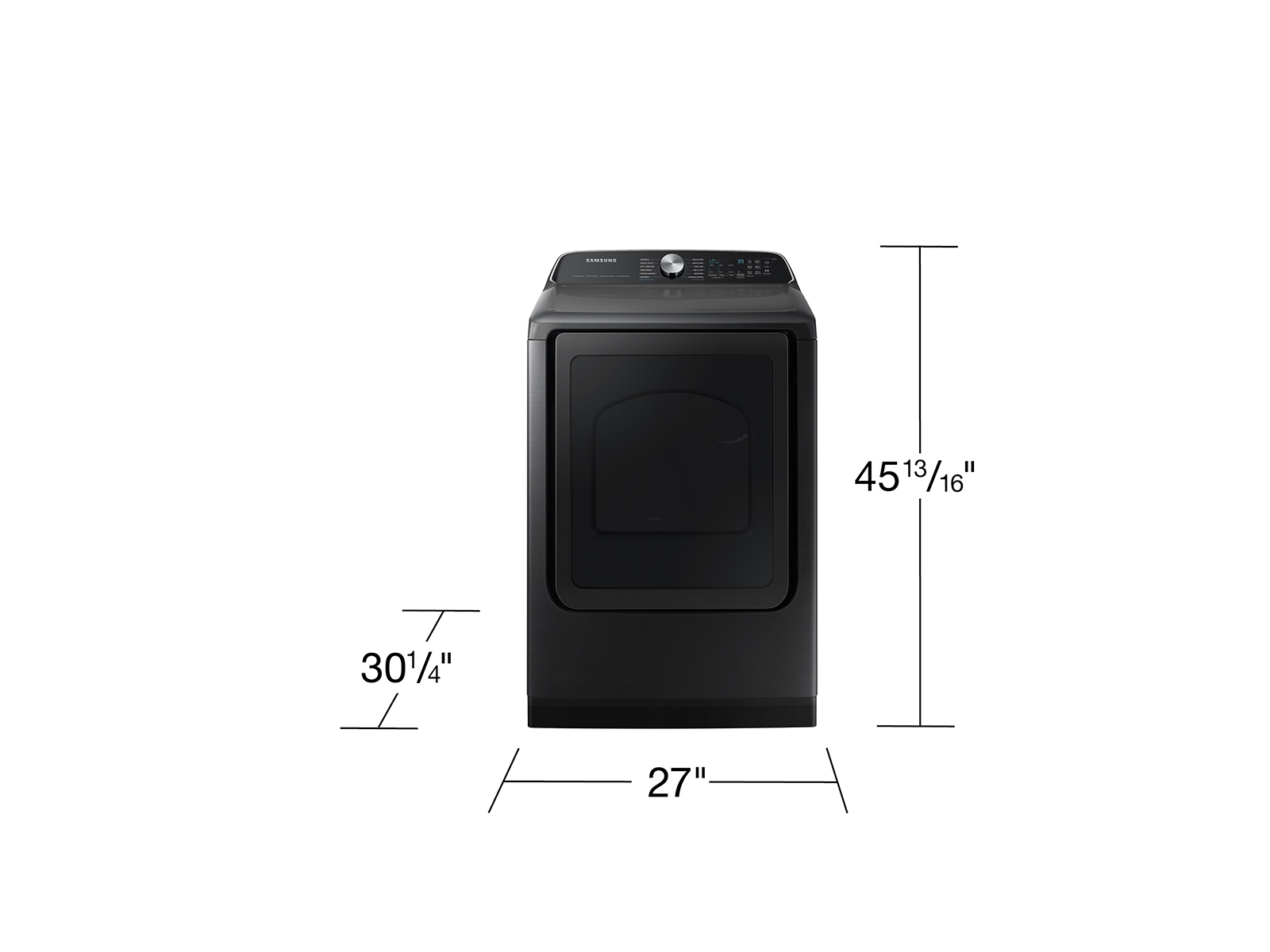 Model: DVG55CG7100V | Samsung 7.4 cu. ft. Smart Gas Dryer with Steam Sanitize+ in Brushed Black