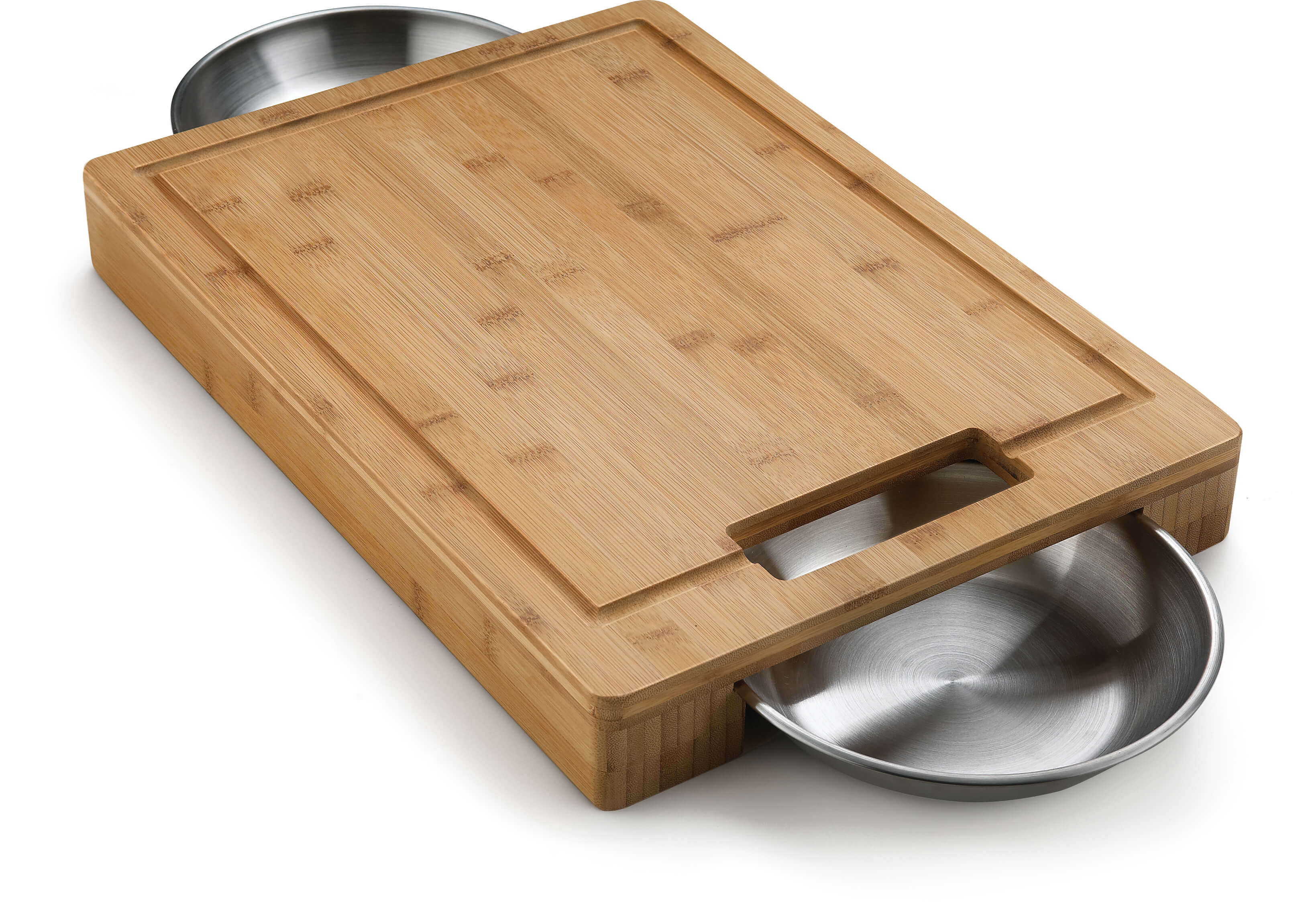 Napoleon PRO Cutting Board with Stainless Steel Bowls