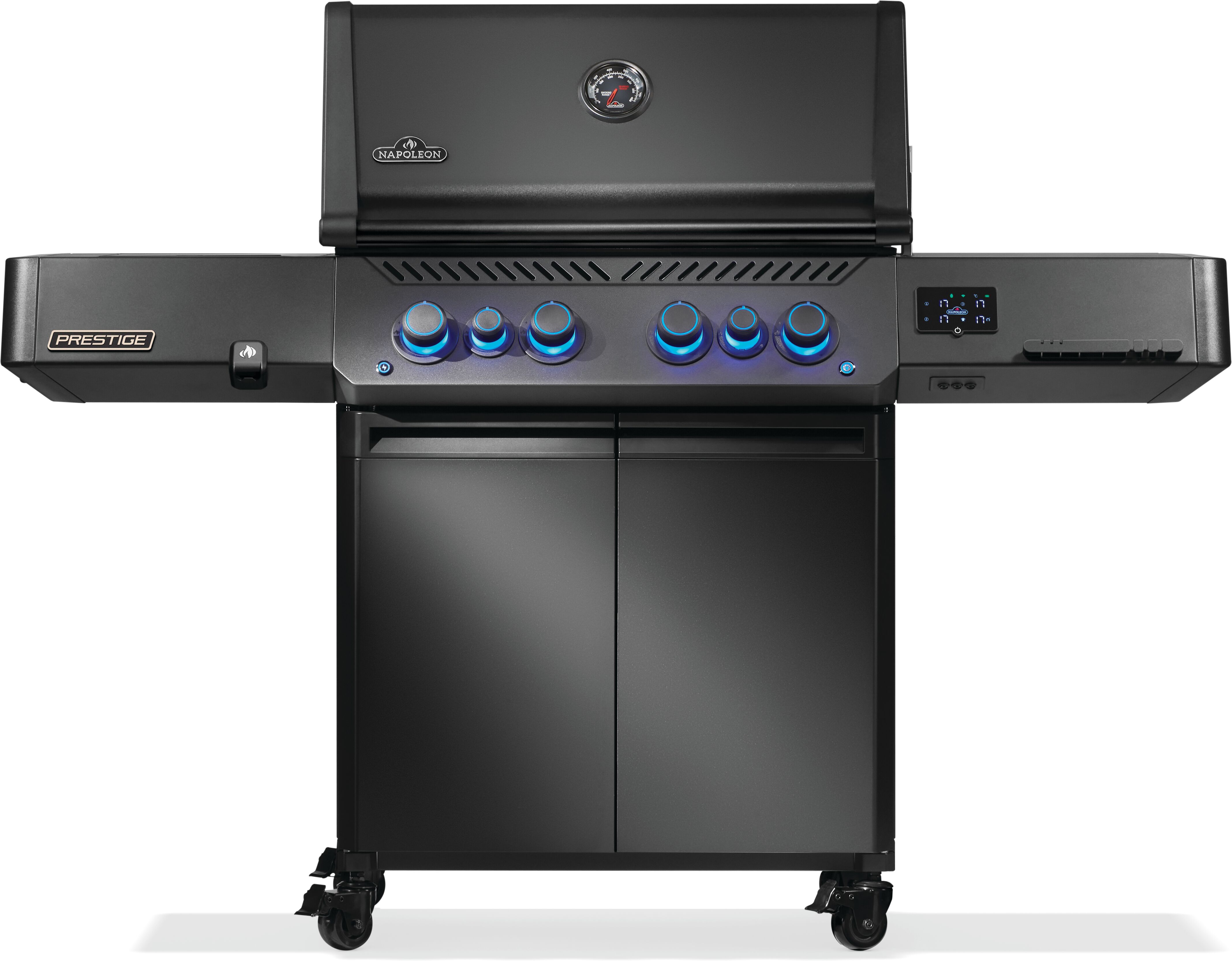 Napoleon Phantom Prestige® 500 Connected, Propane Gas Grill with Infrared Side and Rear Burner, Matte Black