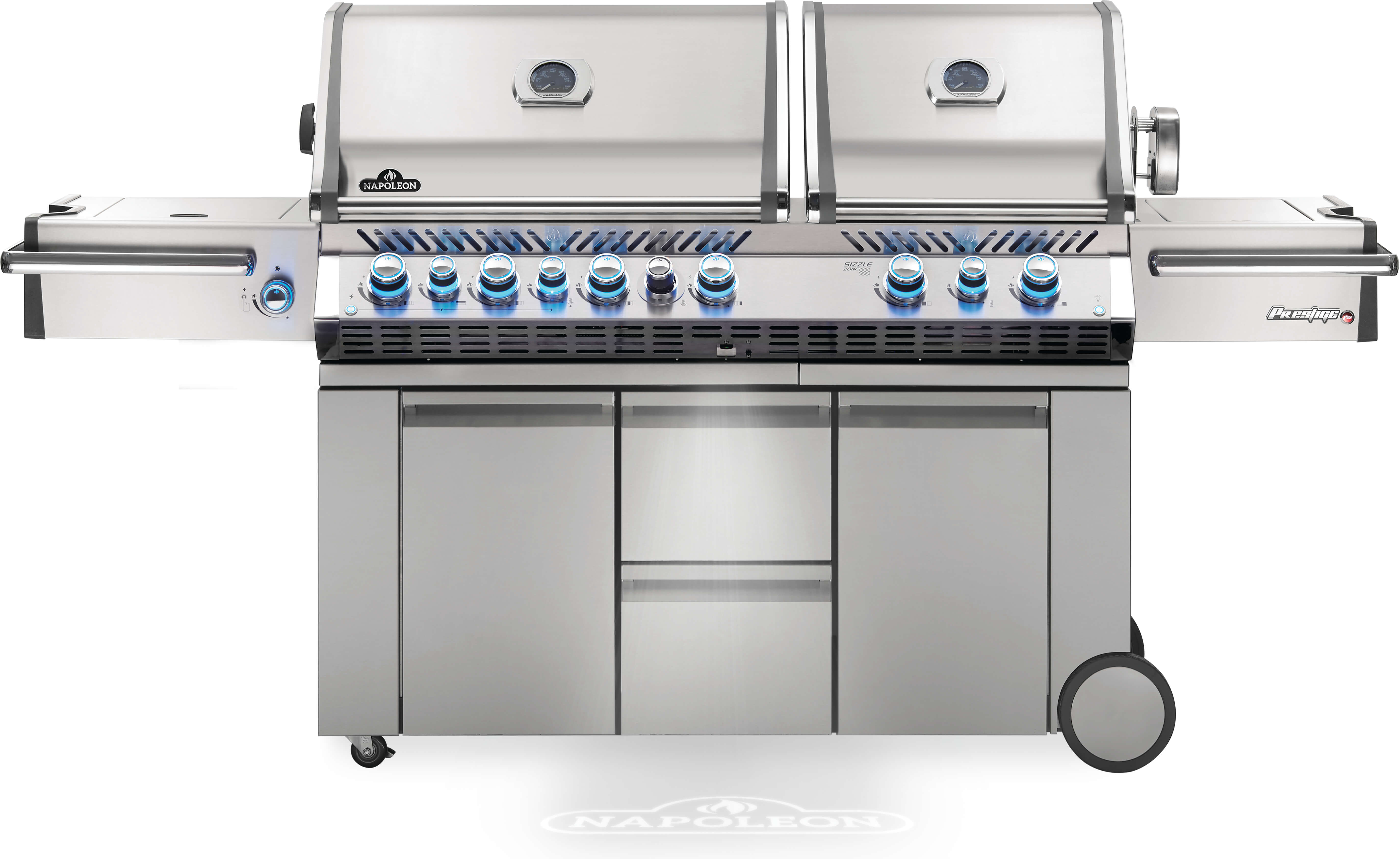 Napoleon Prestige® PRO 825 Natural Gas Grill with Power Side Burner and Infrared Rear & Bottom Burners, Stainless Steel
