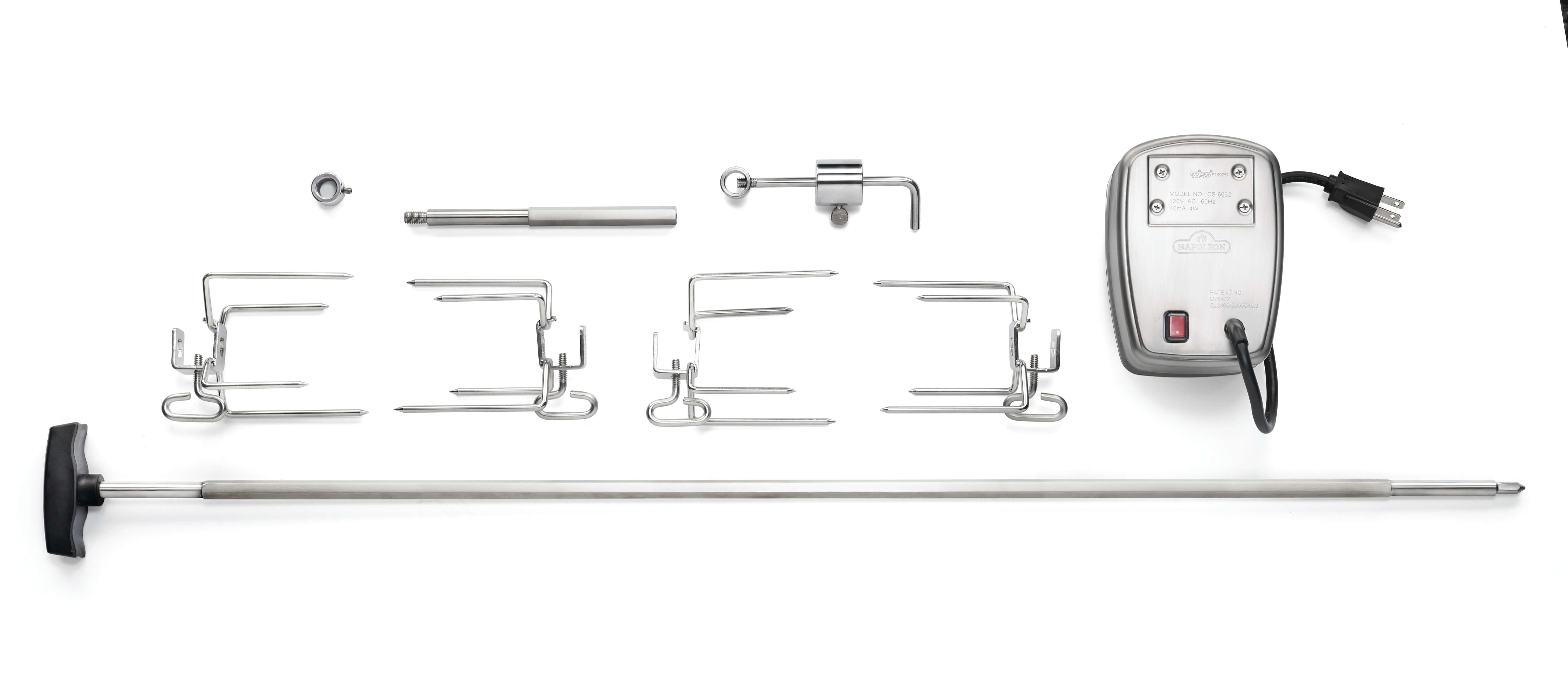 Napoleon Commercial Grade Rotisserie Kit for Charcoal PRO Grill (PRO605CSS)